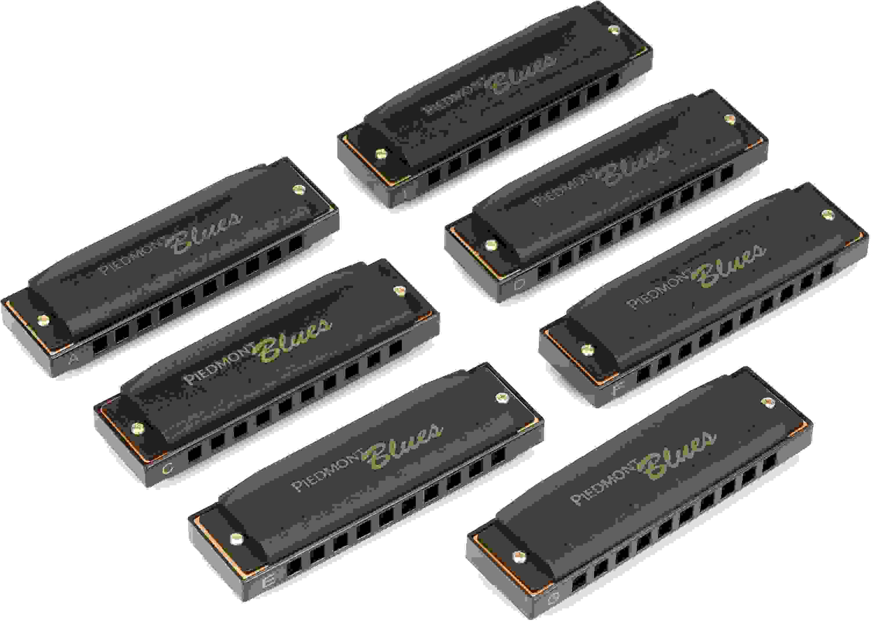 Hohner Piedmont Blues Harmonica Set 7-piece with Case