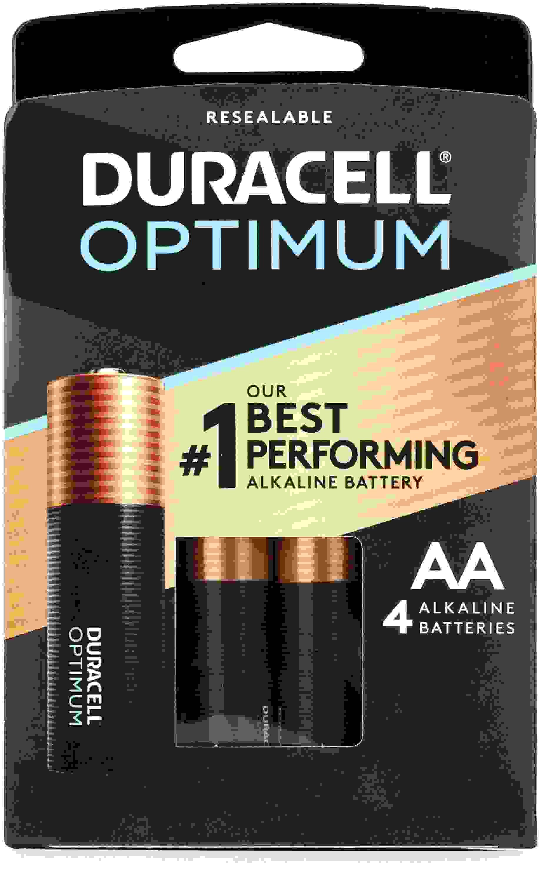 Duracell Optimum AA Alkaline Battery (4-pack)