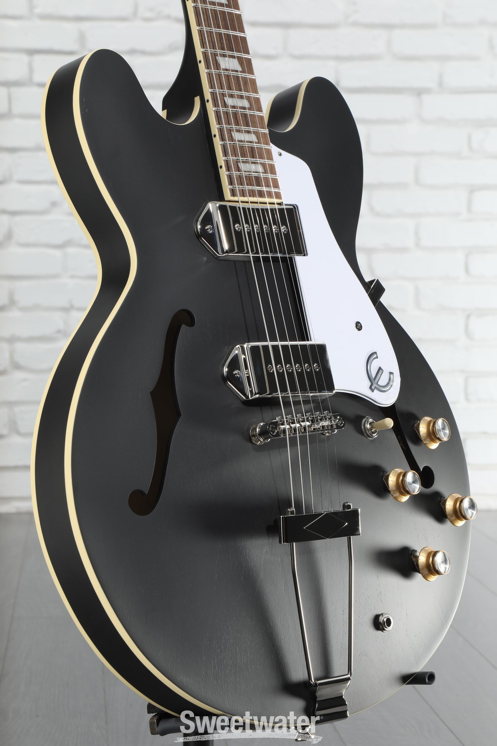 Epiphone Casino Worn Hollowbody - Worn Ebony | Sweetwater
