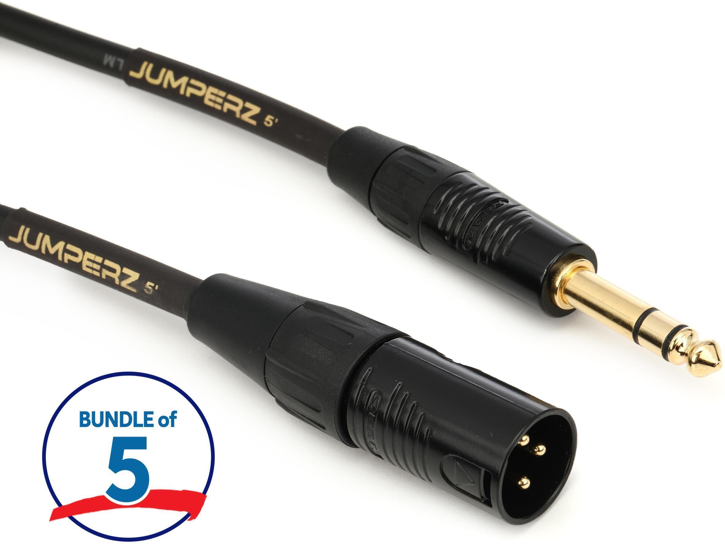 Photo of JUMPERZ JGTRSXM-5 Gold Cable - 5 foot (5-Pack)