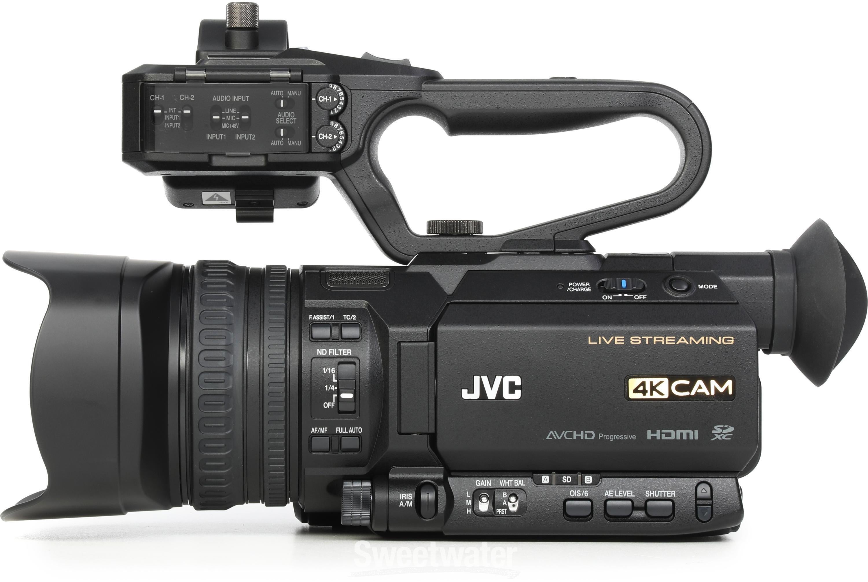 JVC GY-HM250U 4K Cam Handheld Camcorder with 12x Lens | Sweetwater