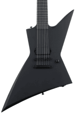 Photo of ESP LTD EX-7 Baritone Black Metal Electric Guitar - Black Satin