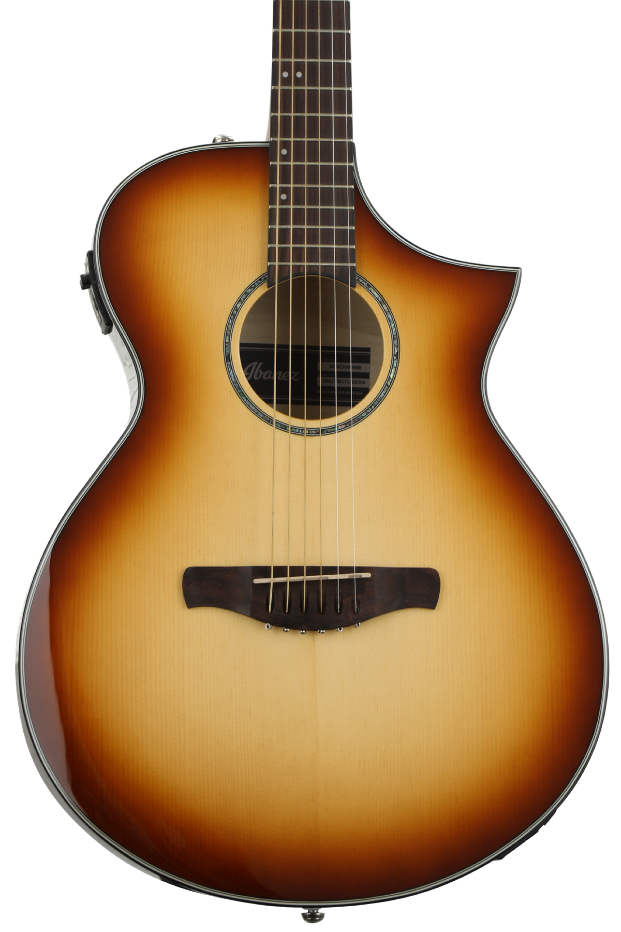 Ibanez AEWC300 Acoustic-Electric Guitar - Natural Browned Burst