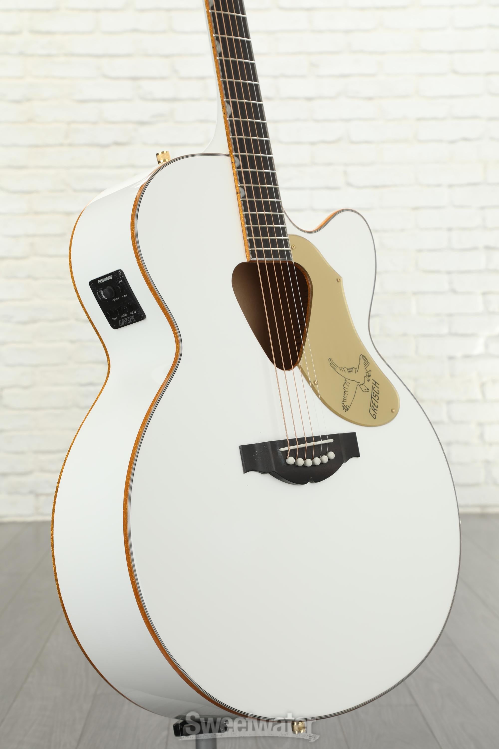 Gretsch G5022CWFE Rancher Falcon Jumbo Cutaway Acoustic-Electric Guitar -  White