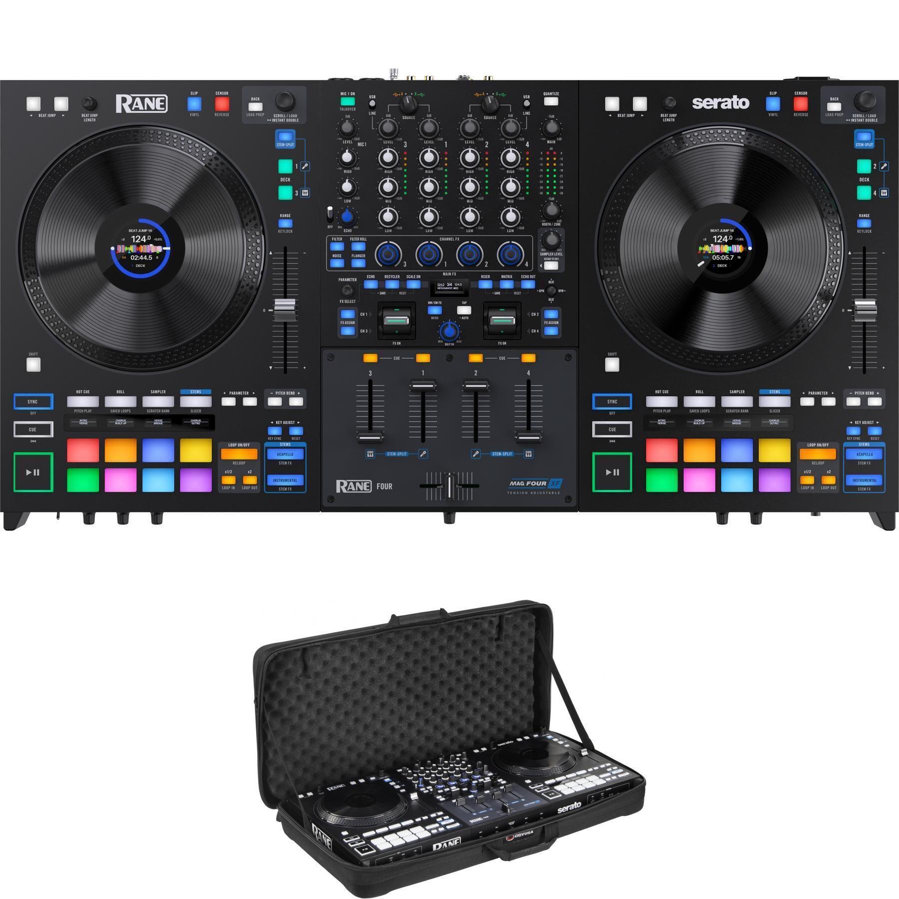 Rane Four 4-channel DJ Controller and Odyssey Molded Soft Case