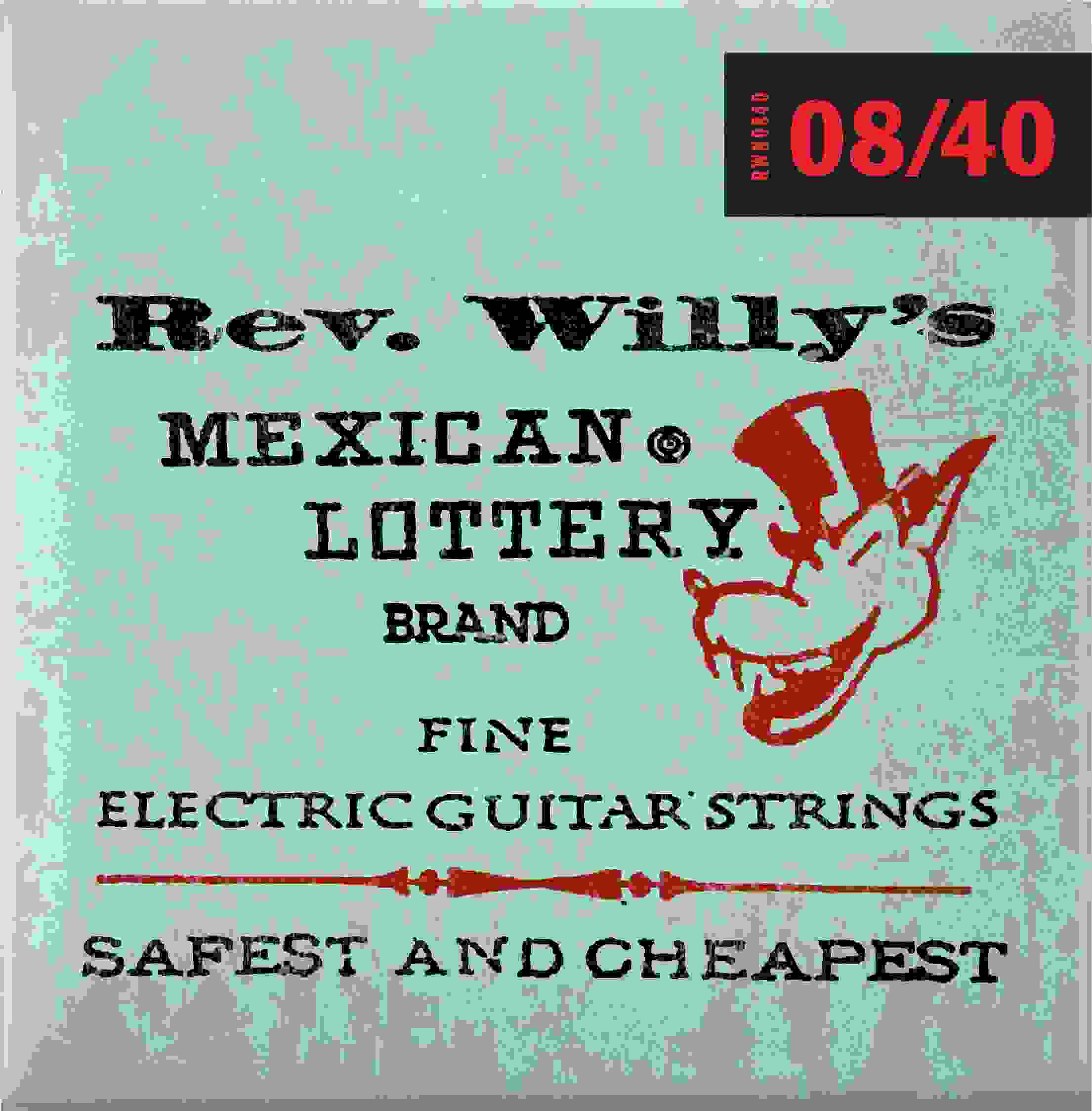 Dunlop RWN0840 Rev. Willy's Lottery Brand Electric Guitar Strings - .008-.040 Fine