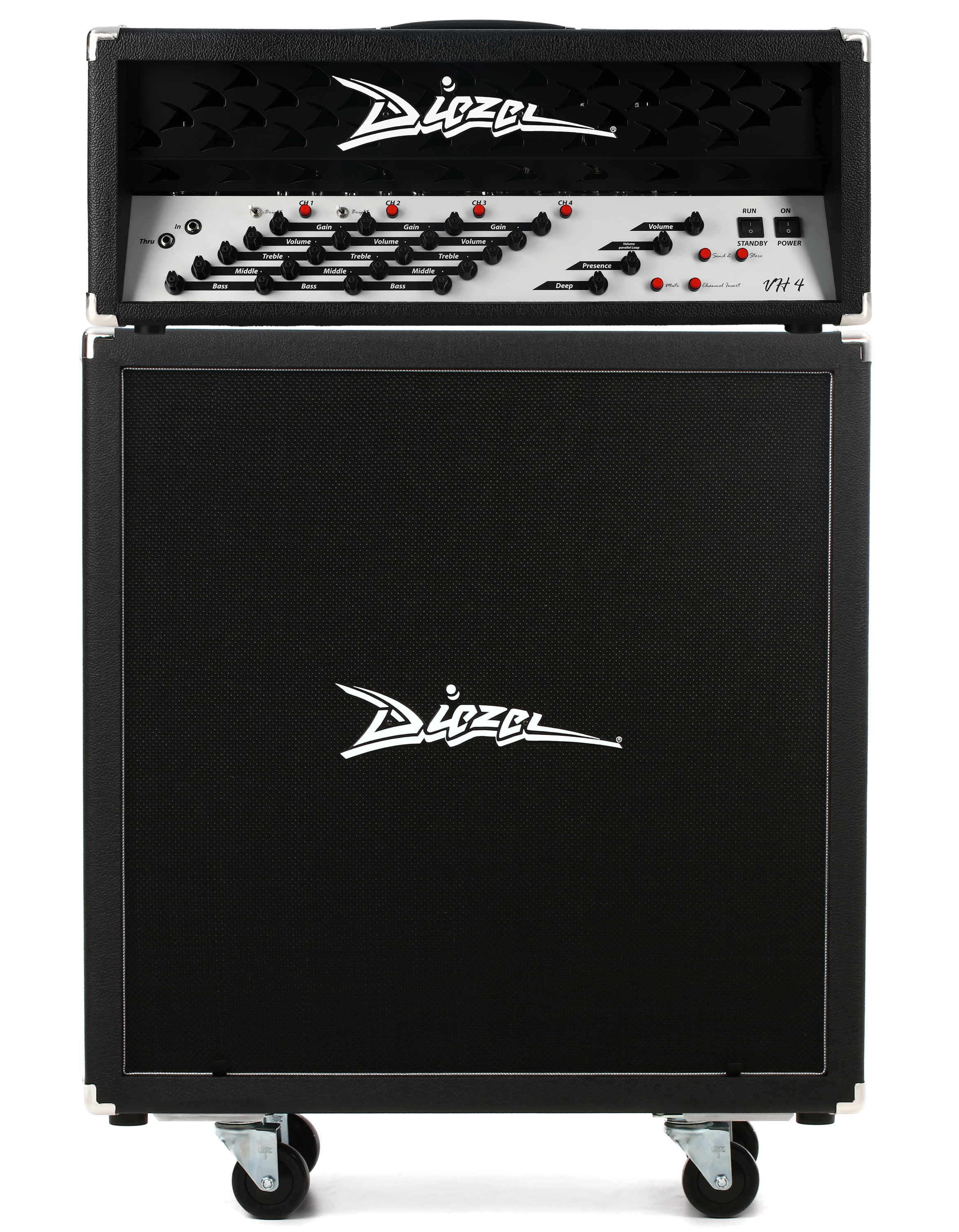 Diezel VH4 100-watt 4-channel Tube Head with 200-watt 2x12 Cabinet