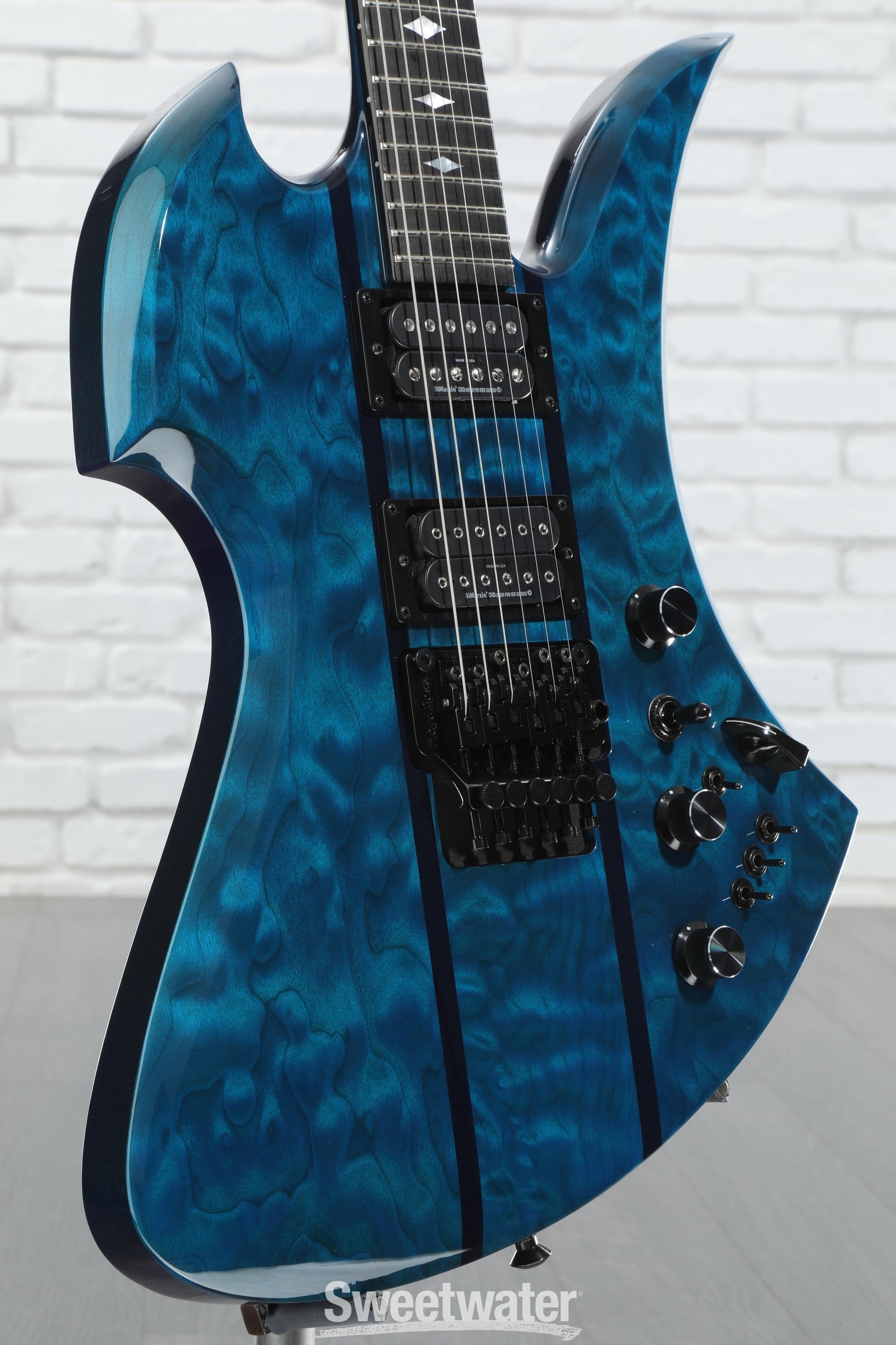 B.C.Richモッキンバード　ブルー B.C. Rich USA Handcrafted Mockingbird SL Electric Guitar