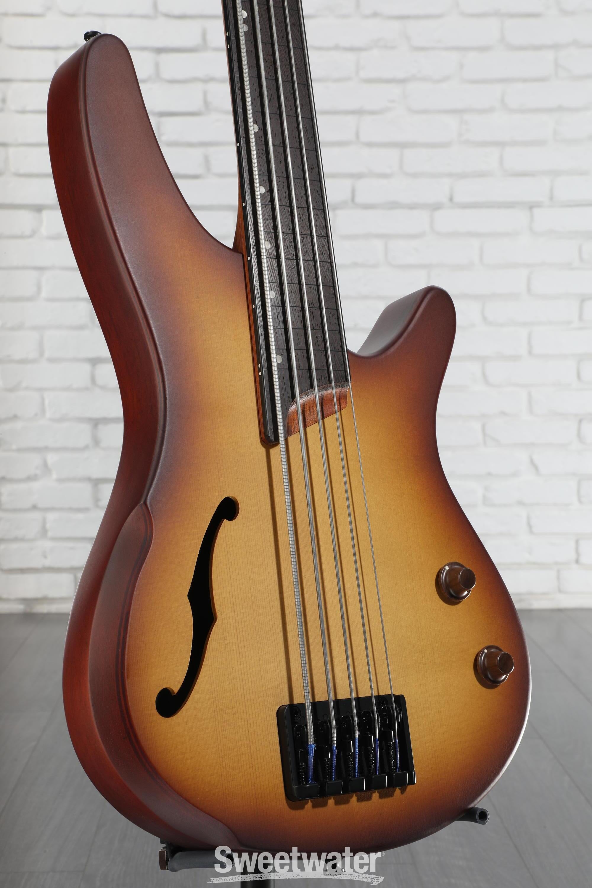 人気メーカー・ブランド - Guitar Bass Fretless SRH505F Ibanez Natural Burst Browned ベース