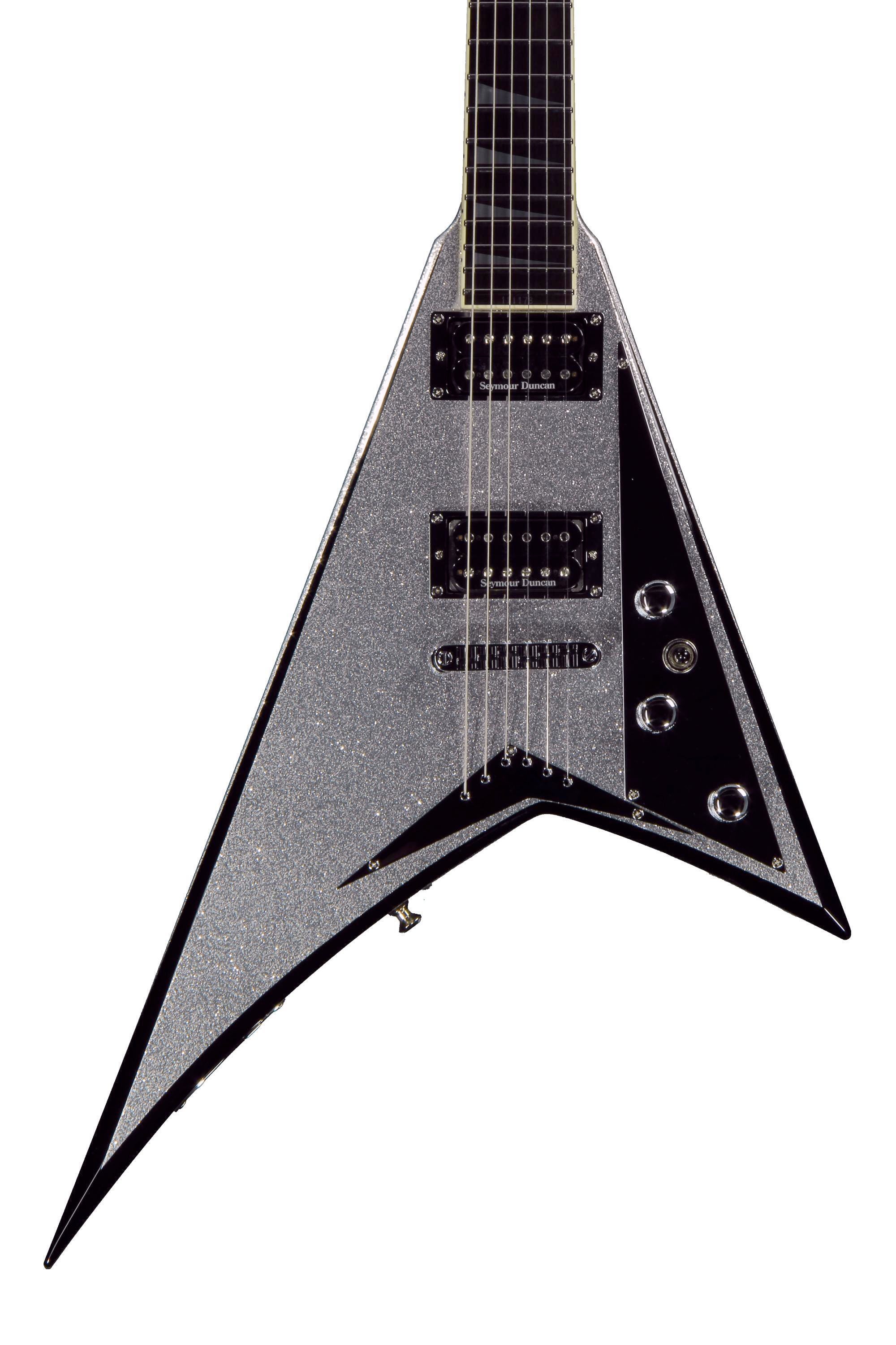 Jackson ギター　シルバー Jackson Rhoads Elite FSR Limited - Silver Sparkle with Black Bevel