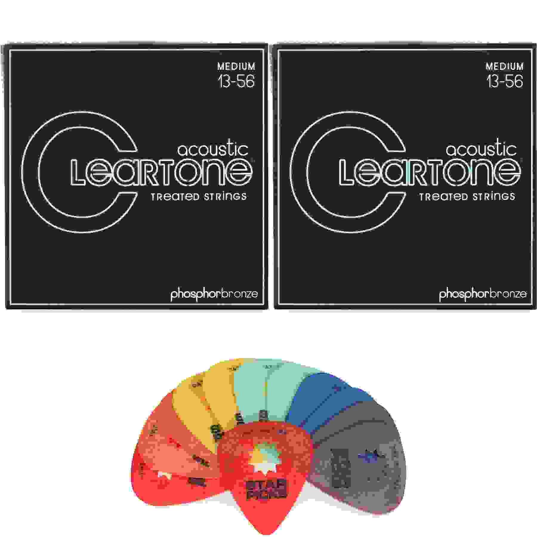 Cleartone 7413 EMP Phosphor Bronze Acoustic Guitar Strings - .013-.056 Medium (2-pack)