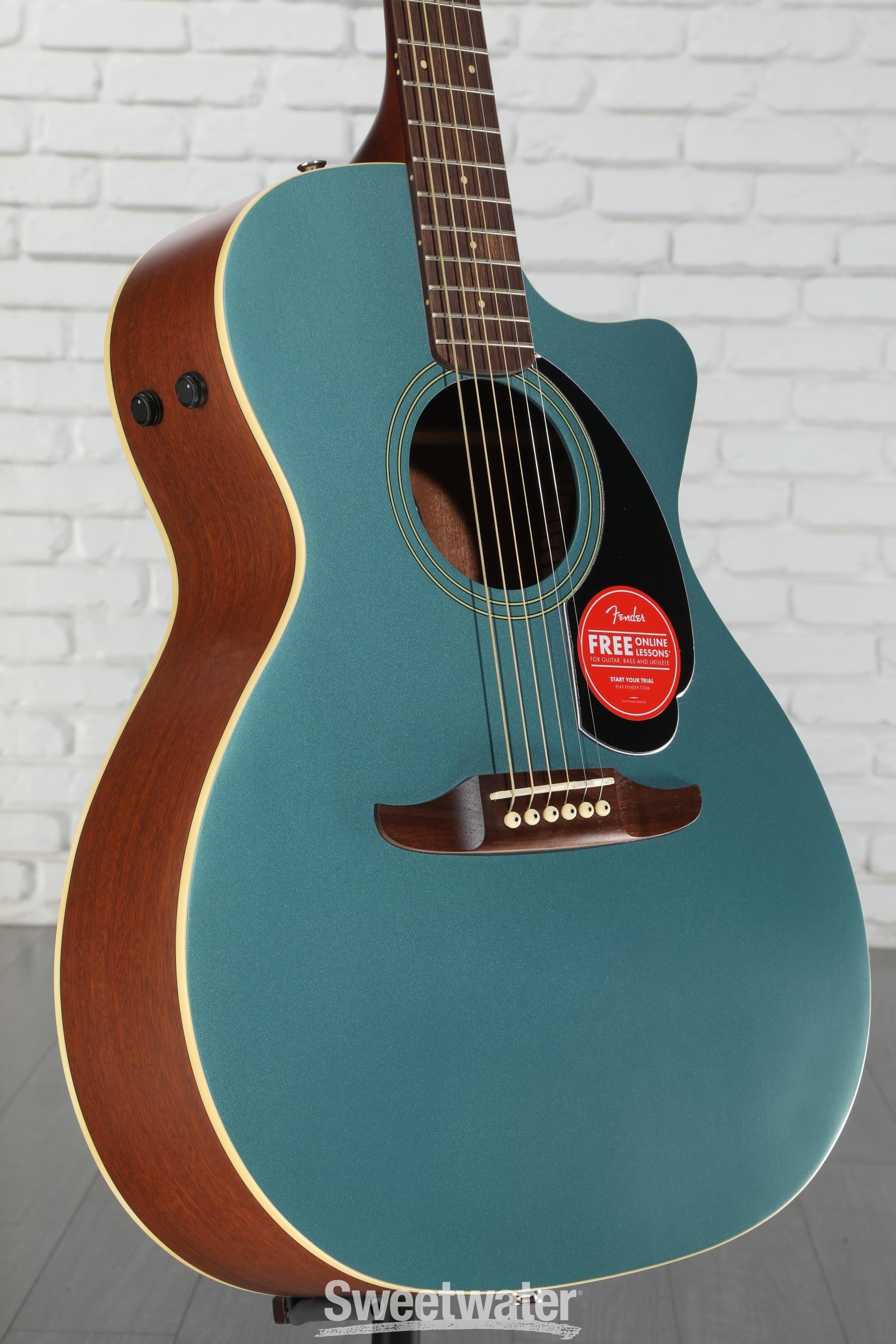 ギター Fender Newporter Player (Tidepool) Fender Newporter Player Acoustic-electric Guitar - Tidepool