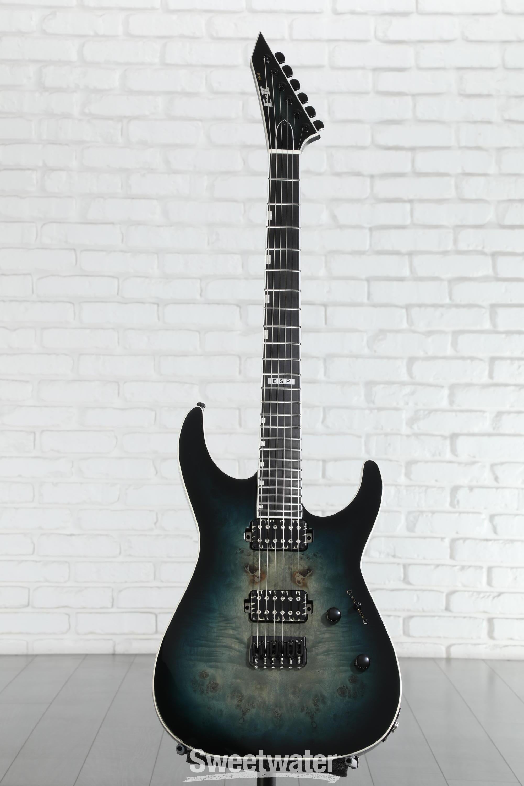 ESP E-II M-II HT Electric Guitar - Mercury Blue Burst | Sweetwater