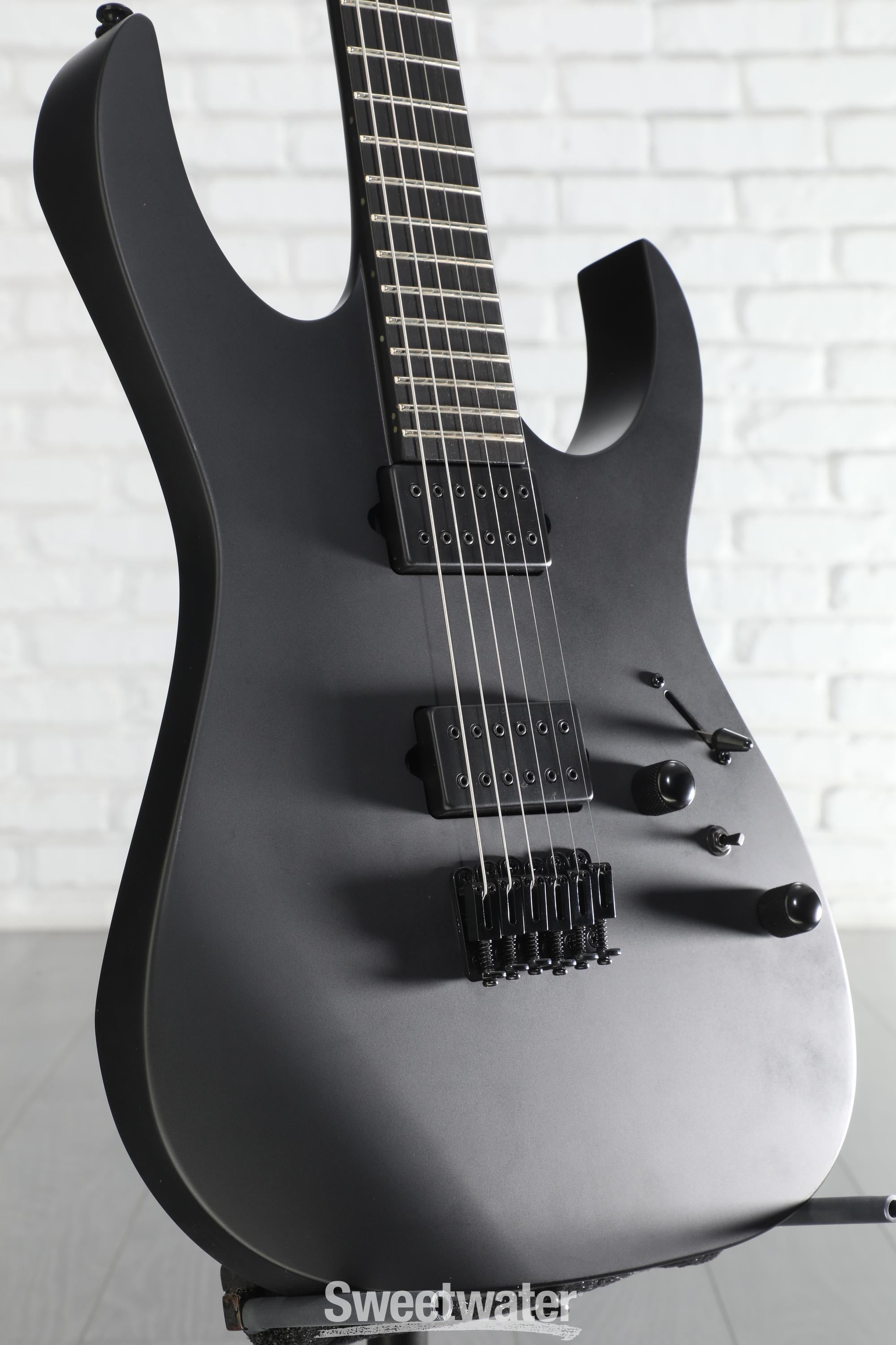 Ibanez RGRTB621 Iron Label Electric Guitar - Black Flat | Sweetwater