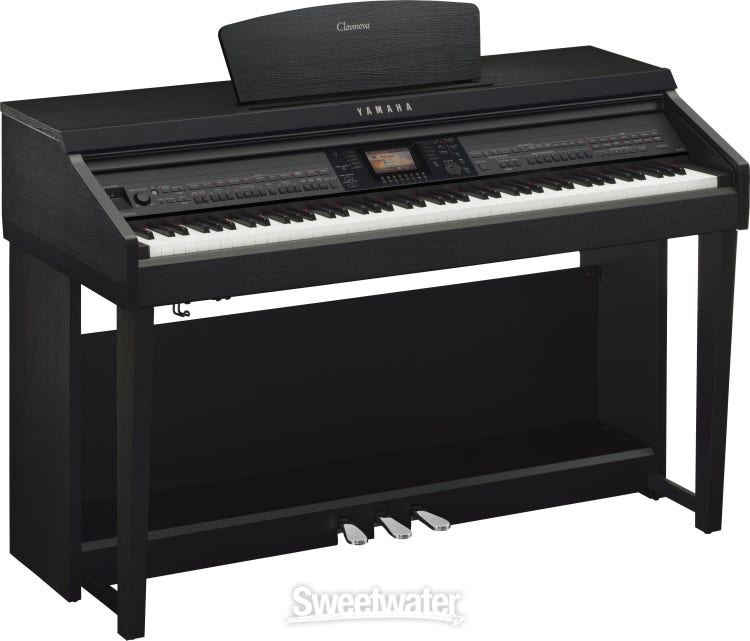 Yamaha Clavinova CVP-701 Digital Upright Piano with Bench - Matte Black Finish
