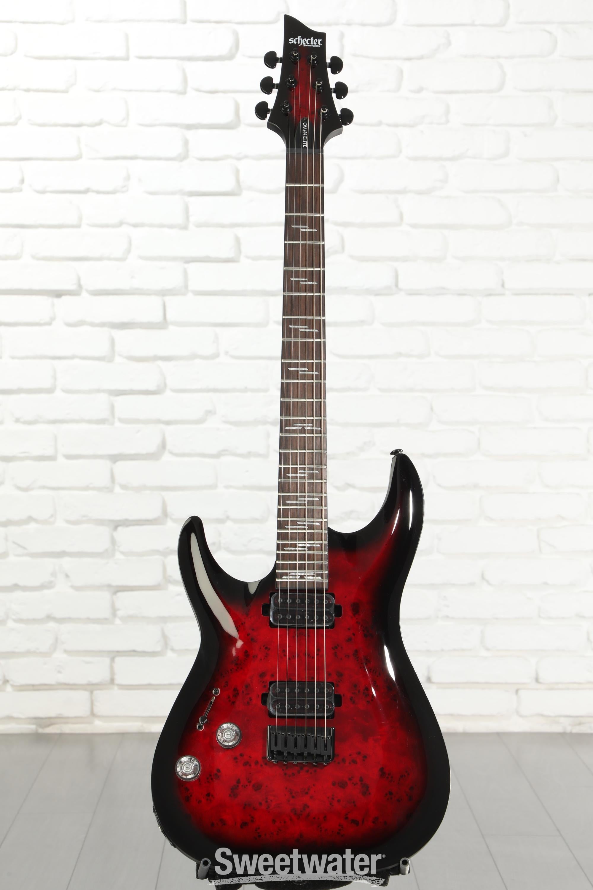 Schecter Omen Elite-6 Left-handed Electric Guitar - Black Cherry
