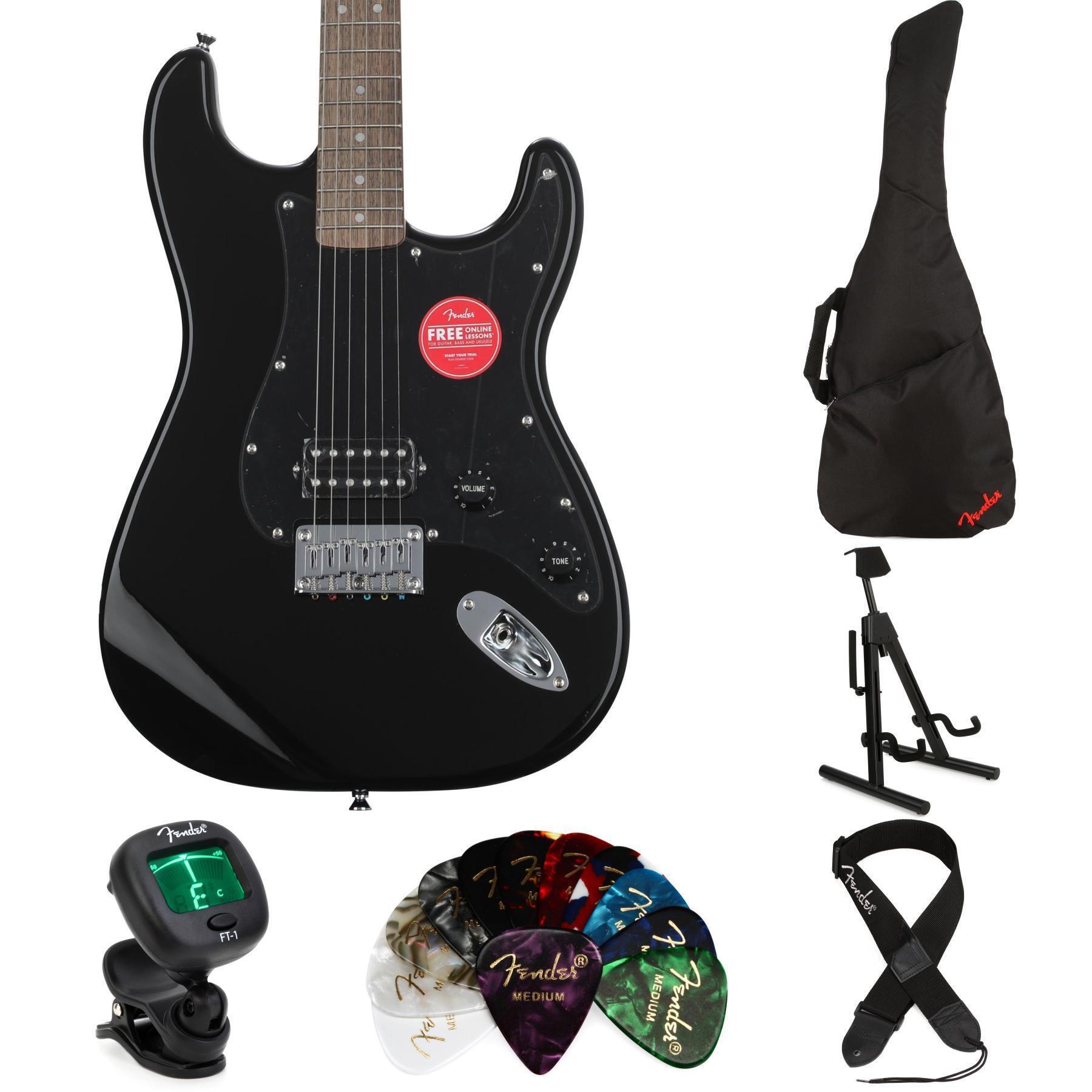 ギター Squier Sonic Stratocaster HT H Black Squier by Fender SONIC STRATOCASTER HT H Black エレキギター