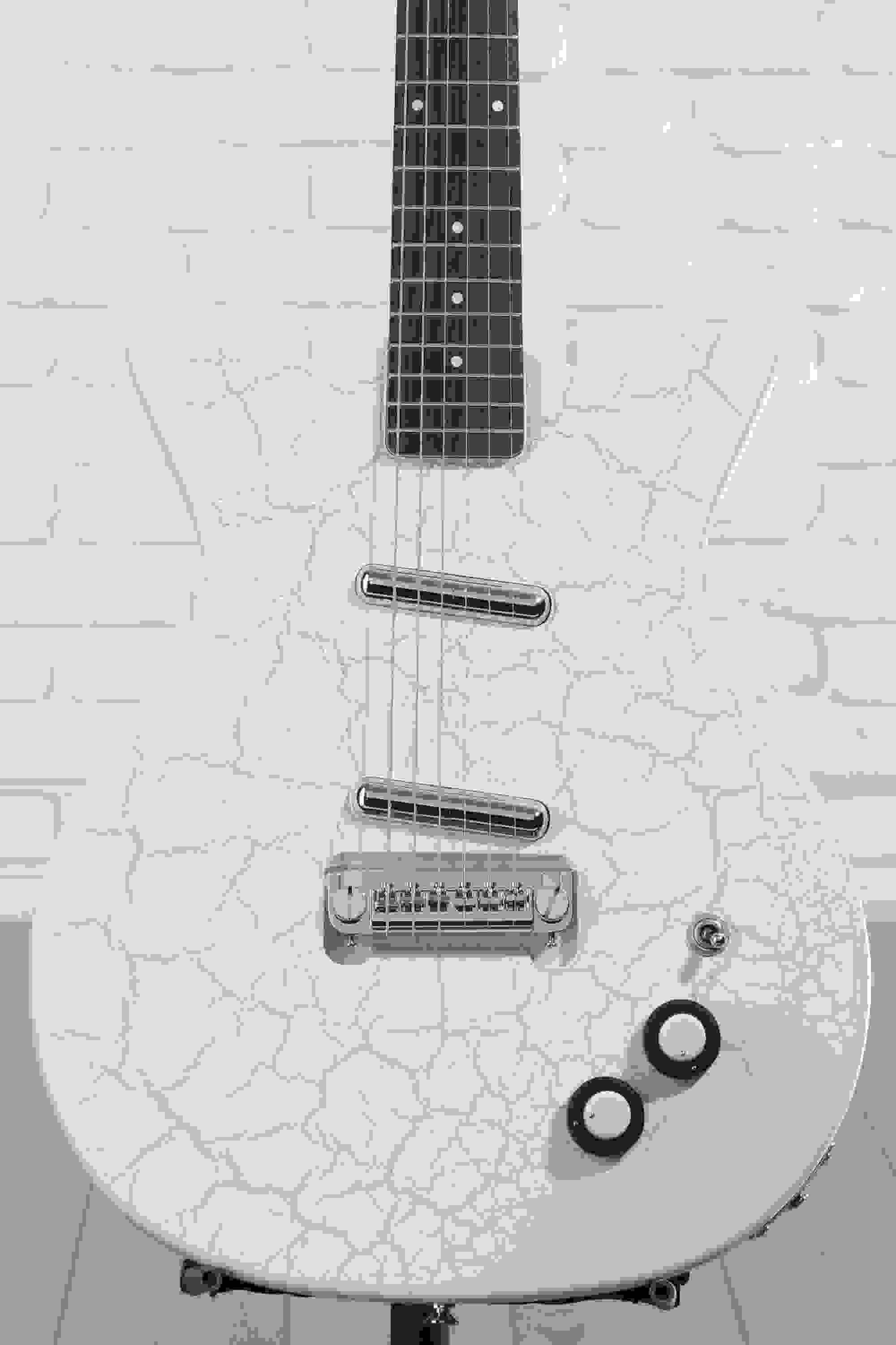 Danelectro '59M NOS+ Electric Guitar - White Crackle, Sweetwater Exclusive