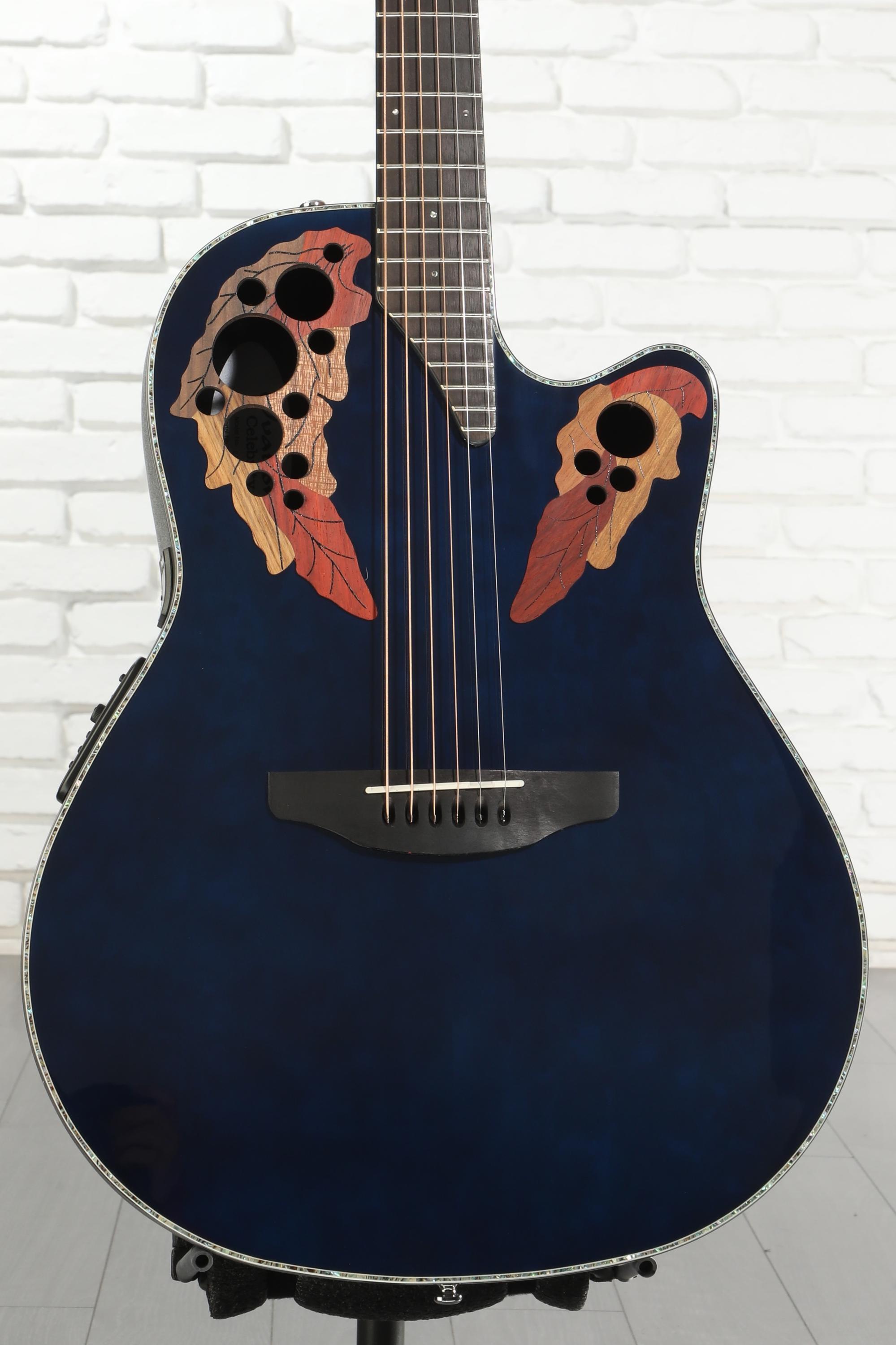 ギター OVATION Celebrity Elite Exotic CE44P-8TQ Ovation Celebrity Elite Plus CE44P-8TQ Mid-Depth Acoustic-Electric