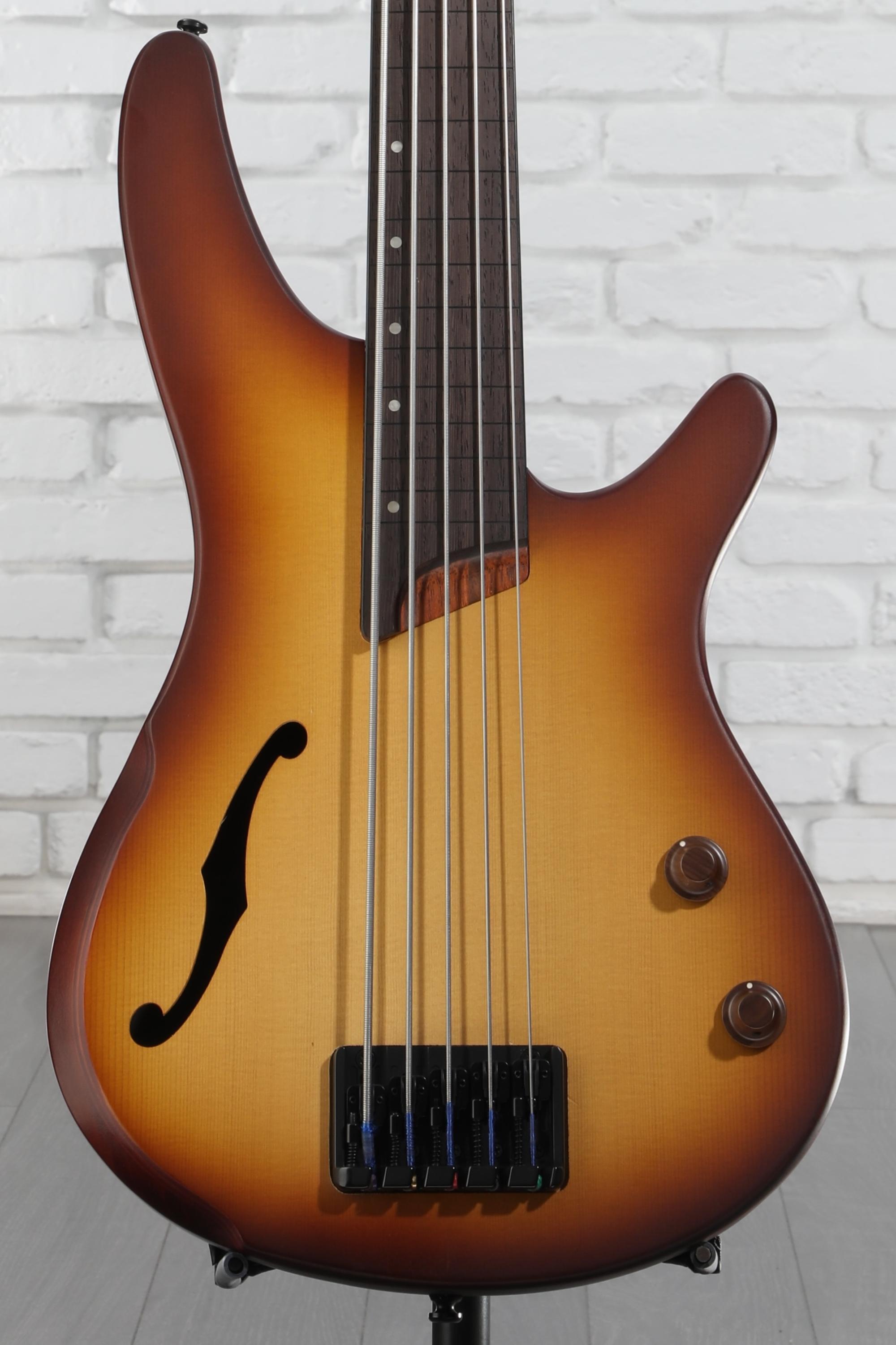 最高の品質 Ibanez SRH505F Fretless Bass Guitar - Natural Browned Burst ベース
