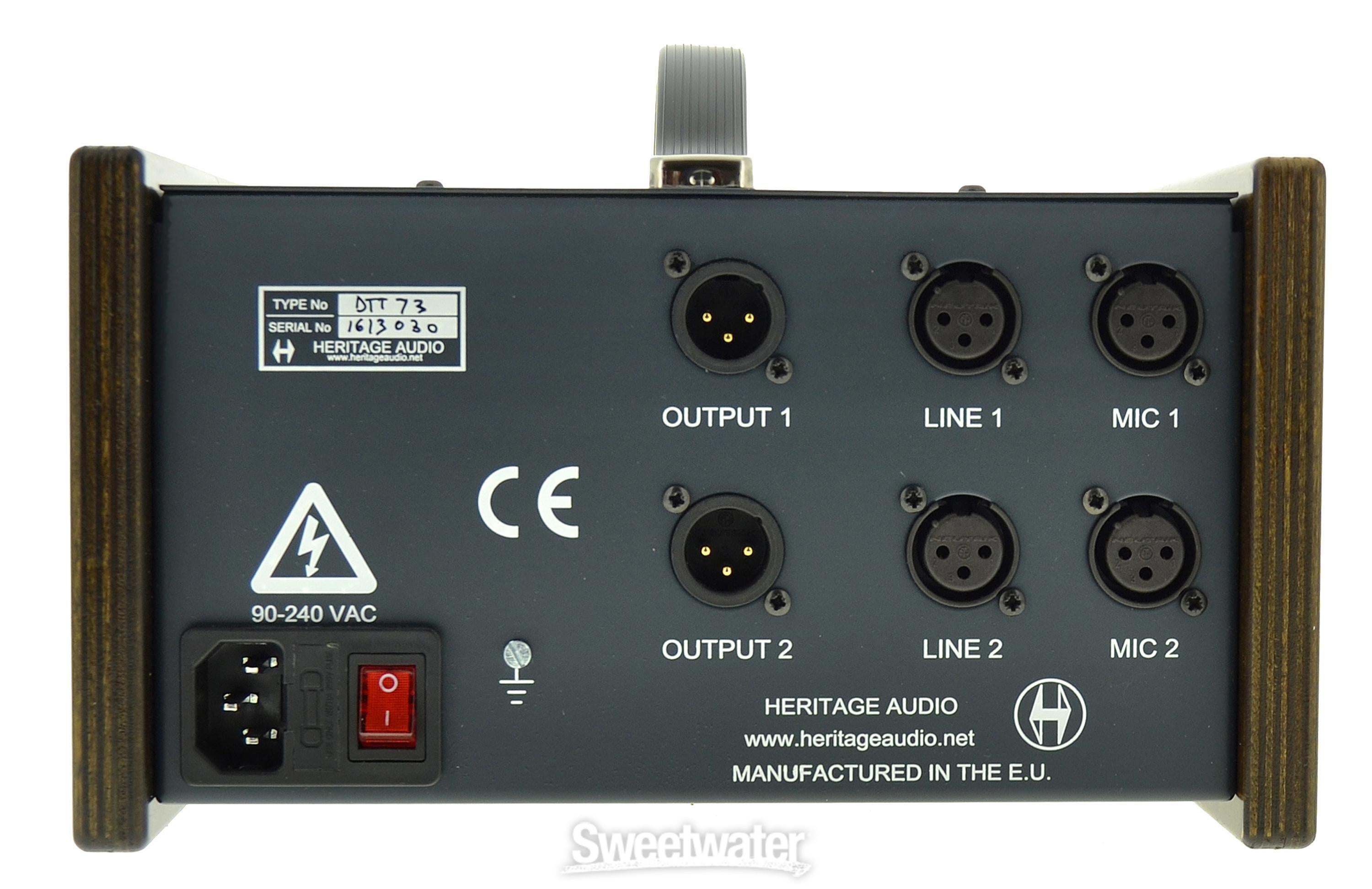 Heritage Audio DTT-73 2-channel Desktop Microphone Preamp