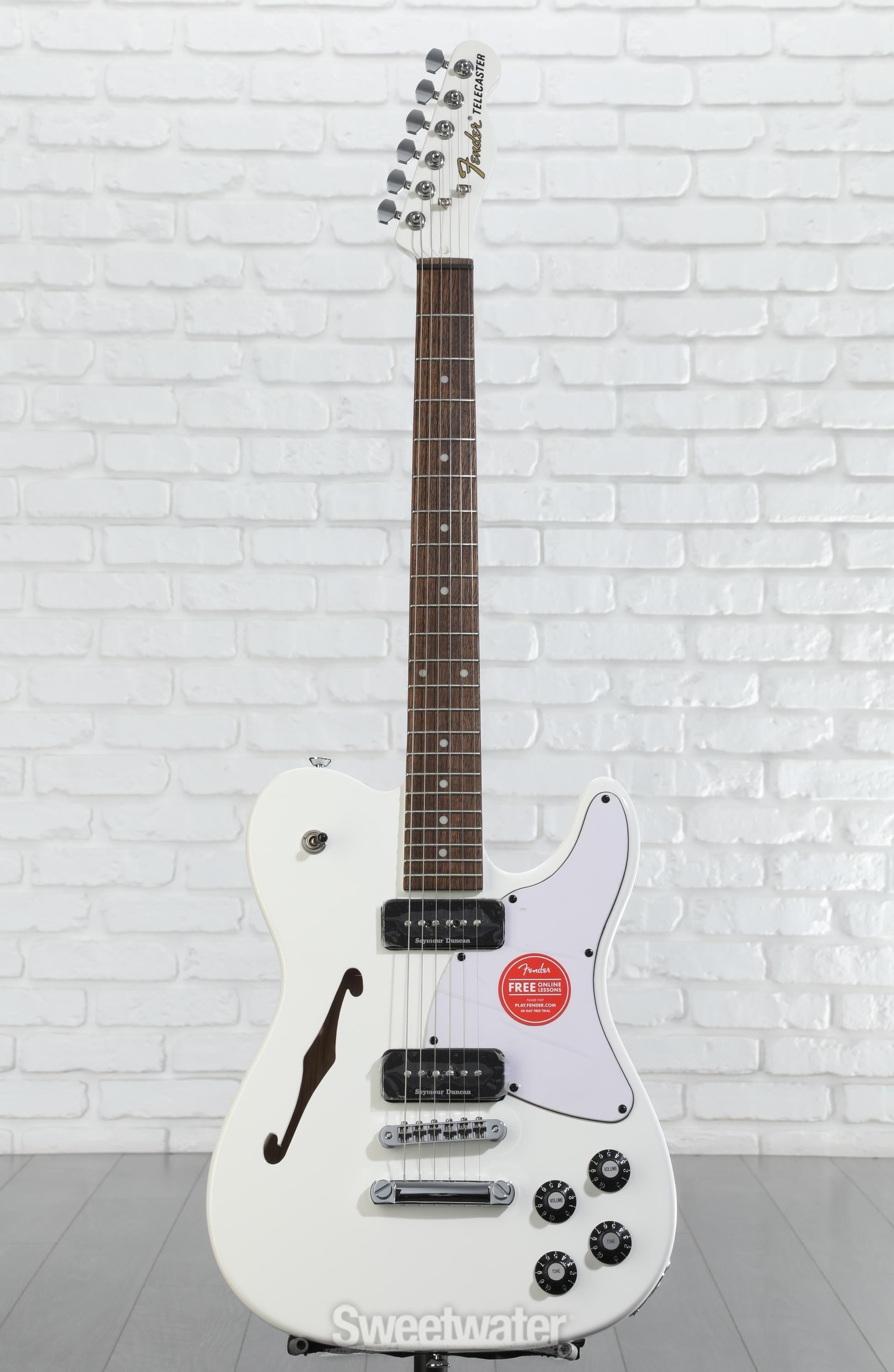 Fender Jim Adkins JA-90 Telecaster Thinline - White | Sweetwater