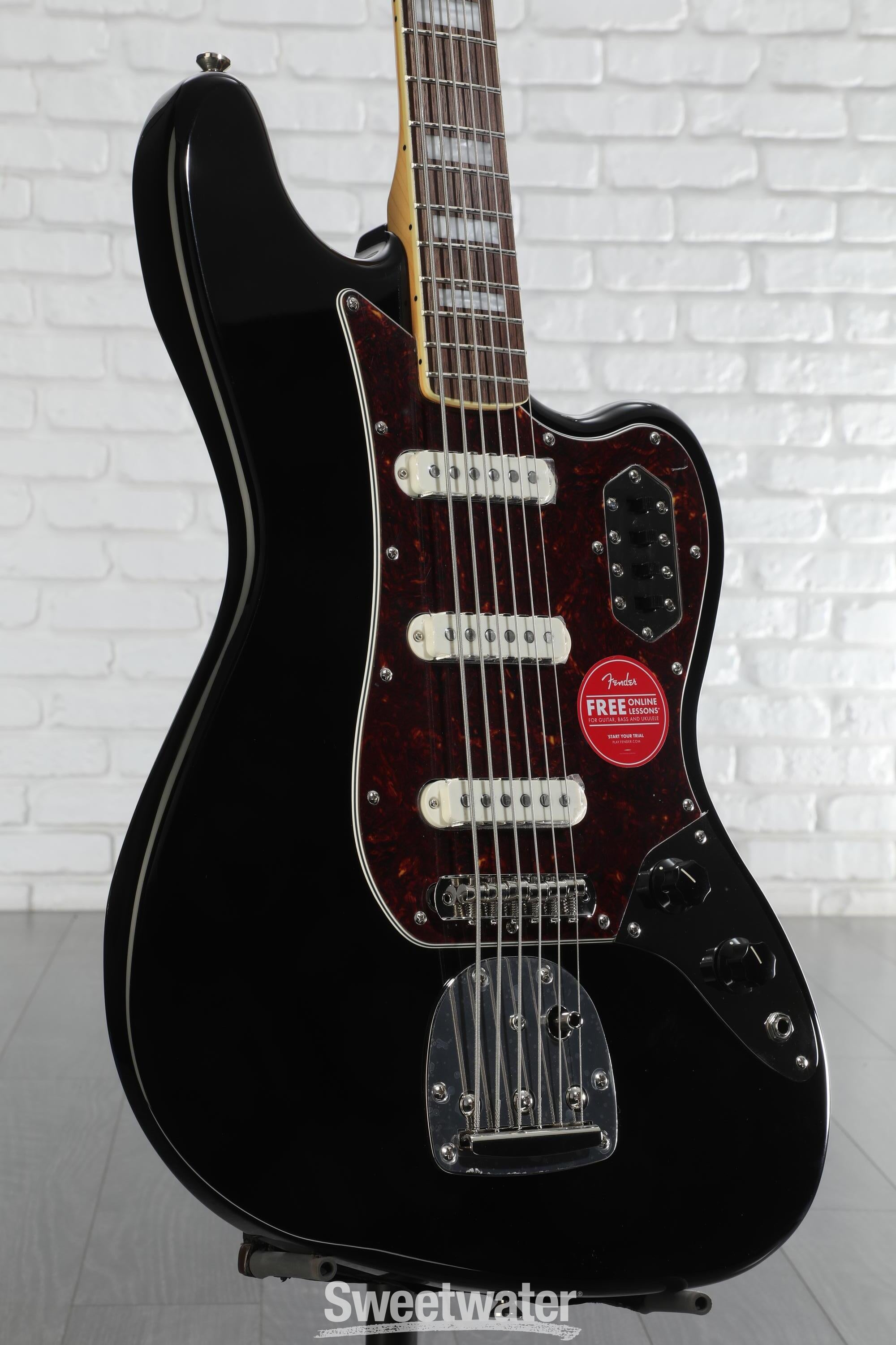 Squier Classic Vibe Bass VI Guitar - Black | Sweetwater