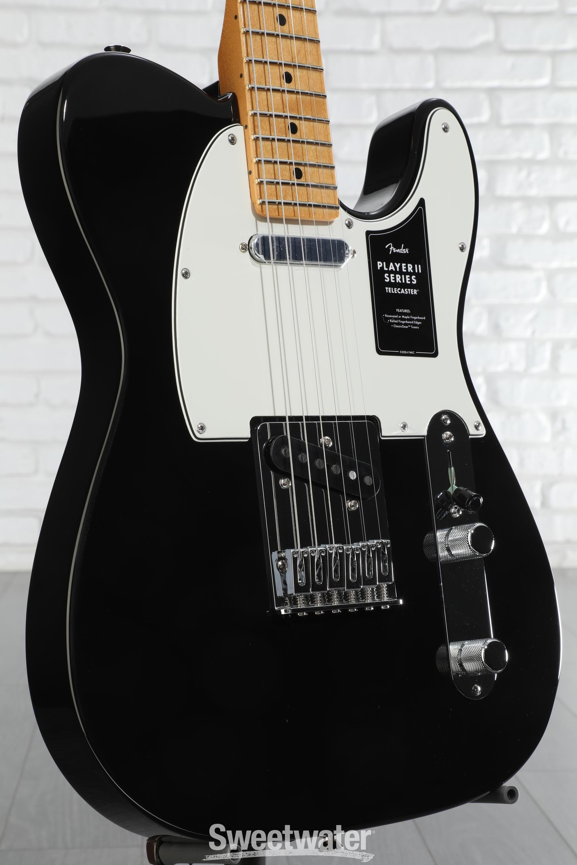 ギター Fender Player II Telecaster Black Maple Fender Player II Telecaster Electric Guitar - Black with