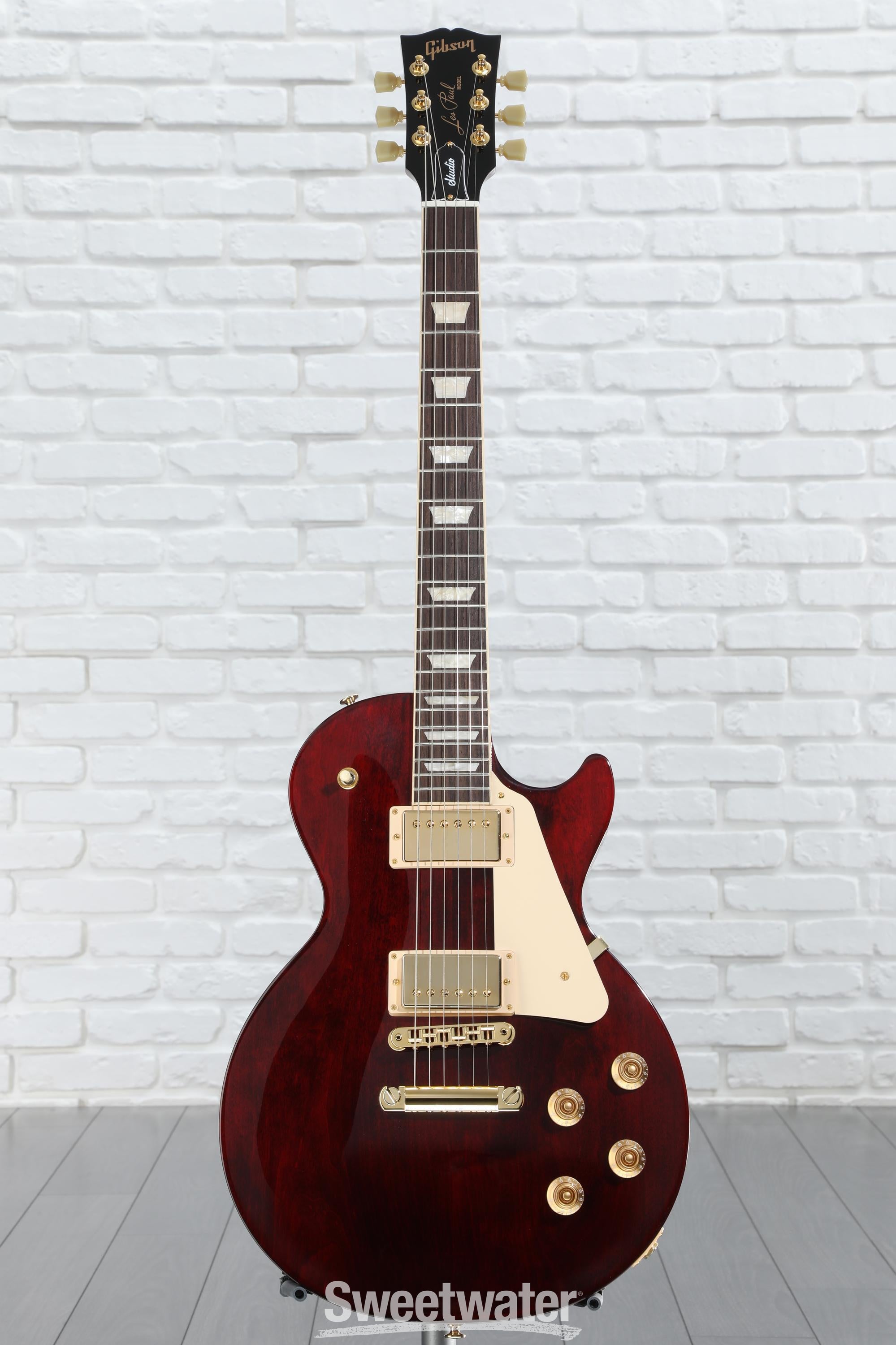 Gibson Les Paul Studio Electric Guitar - Wine Red with Gold