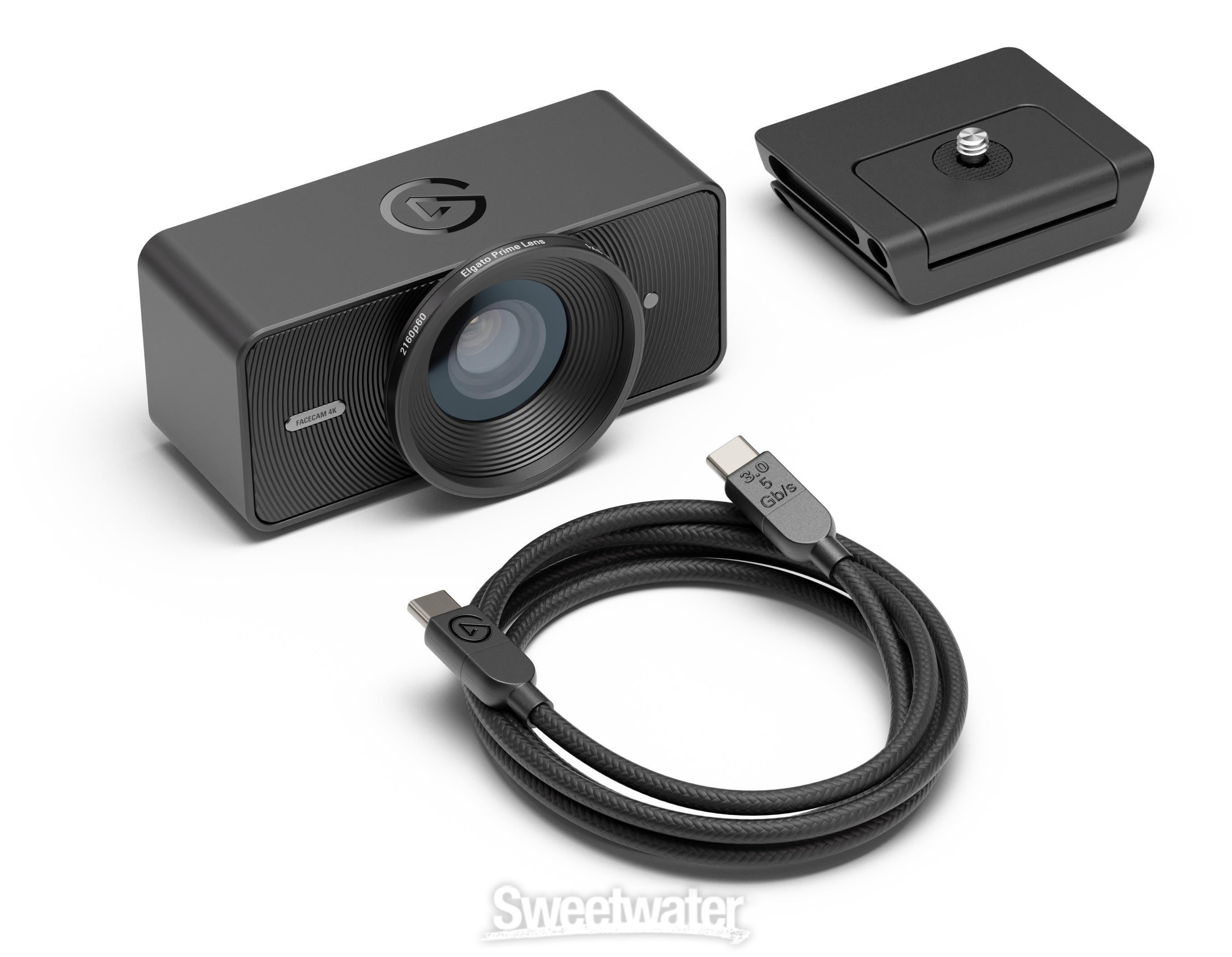 Elgato Facecam 4K Ultra HD Webcam - Black | Sweetwater
