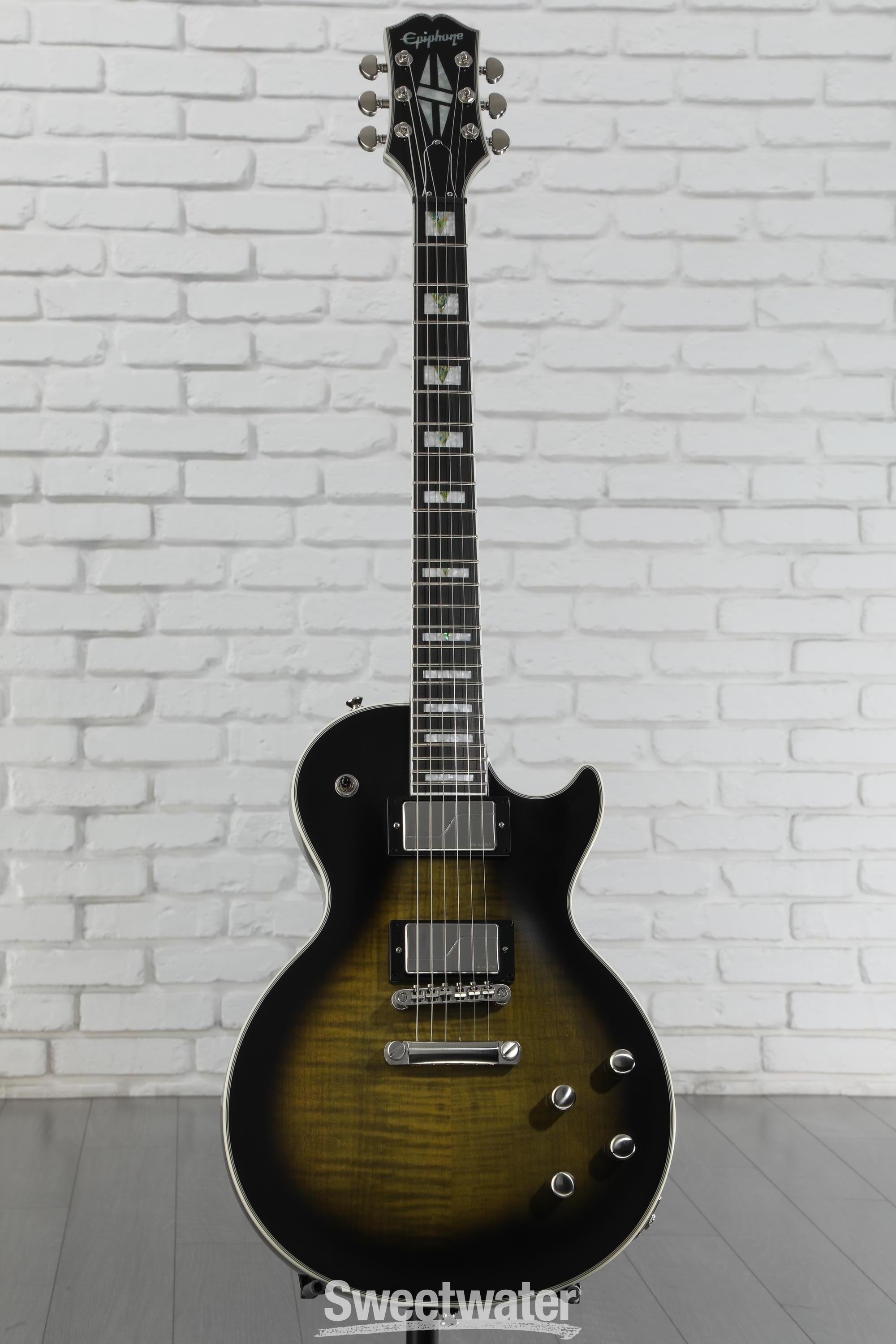 Epiphone Les Paul Prophecy Electric Guitar - Olive Tiger Aged