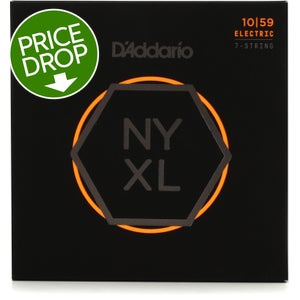 D'Addario Kit Pz.4 EXL110-7 Per Chitarra Elettrica, 7 Corde Nickel Wound Regular Light 10 59 39284 - Foto 2