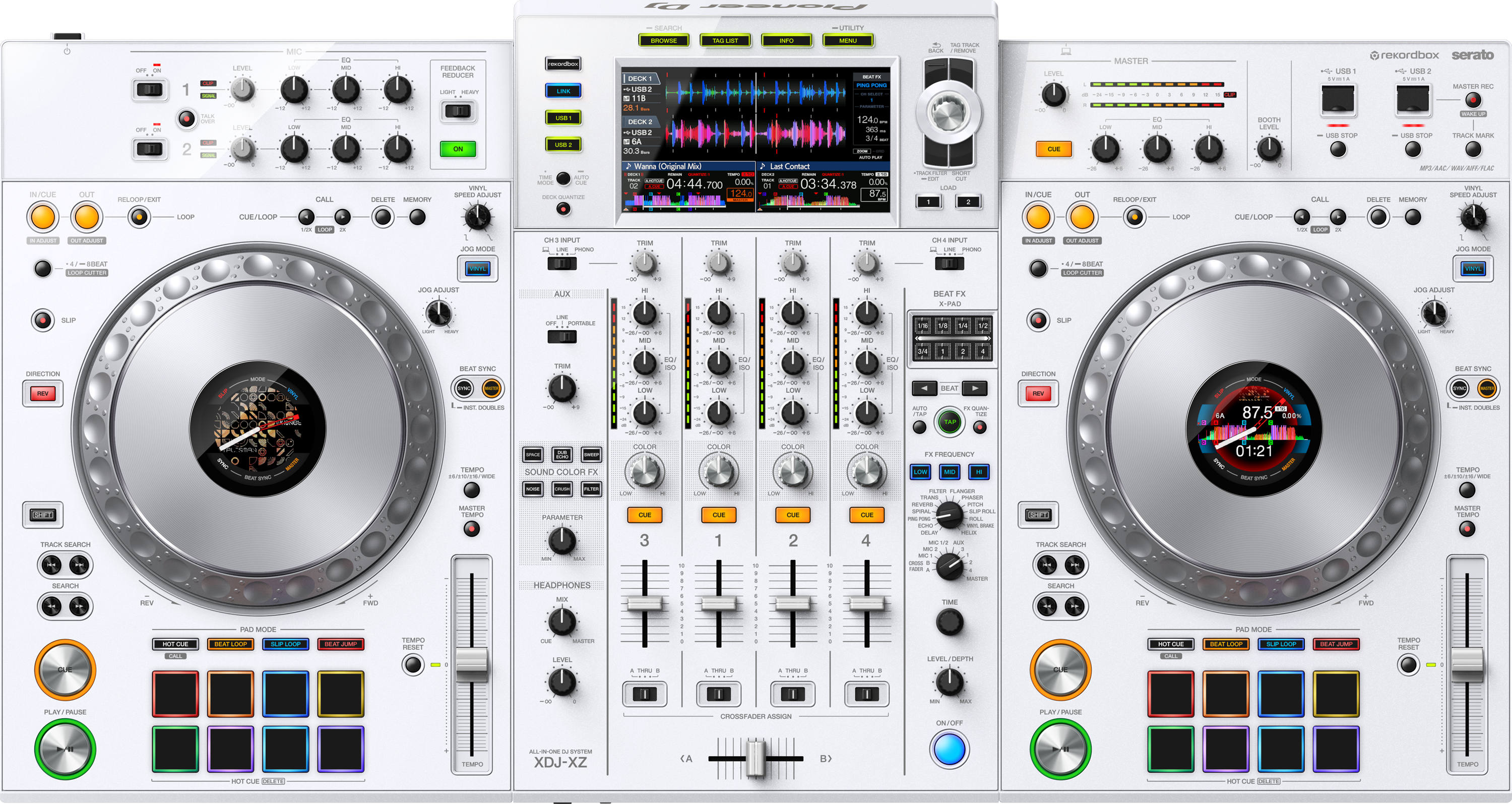 Pioneer DJ XDJ-XZ-W Digital DJ System - White | Sweetwater