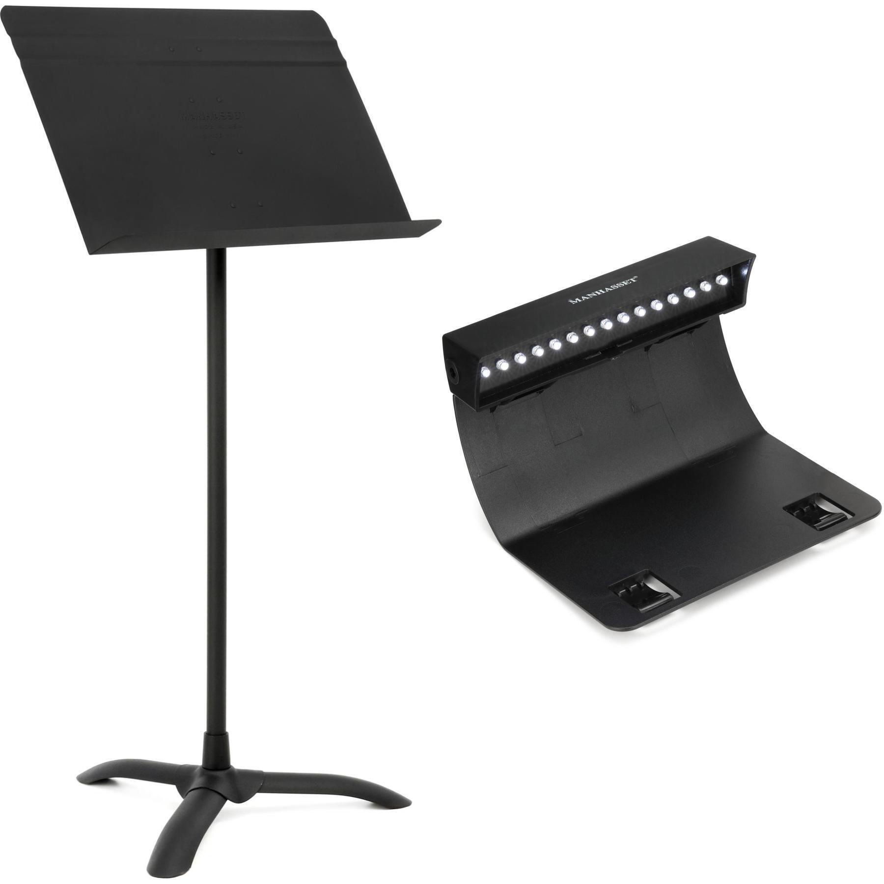 Manhasset Model 48 Symphony Music Stand Clipon Light Black Sweetwater