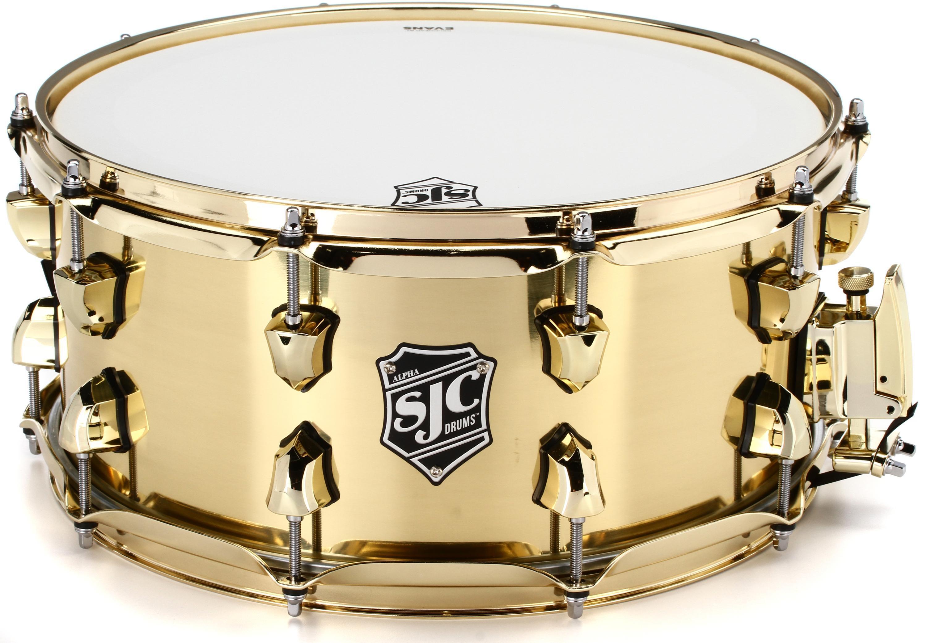 SJC Custom Drums Alpha Brass Snare Drum - 6.5 x 14 inch