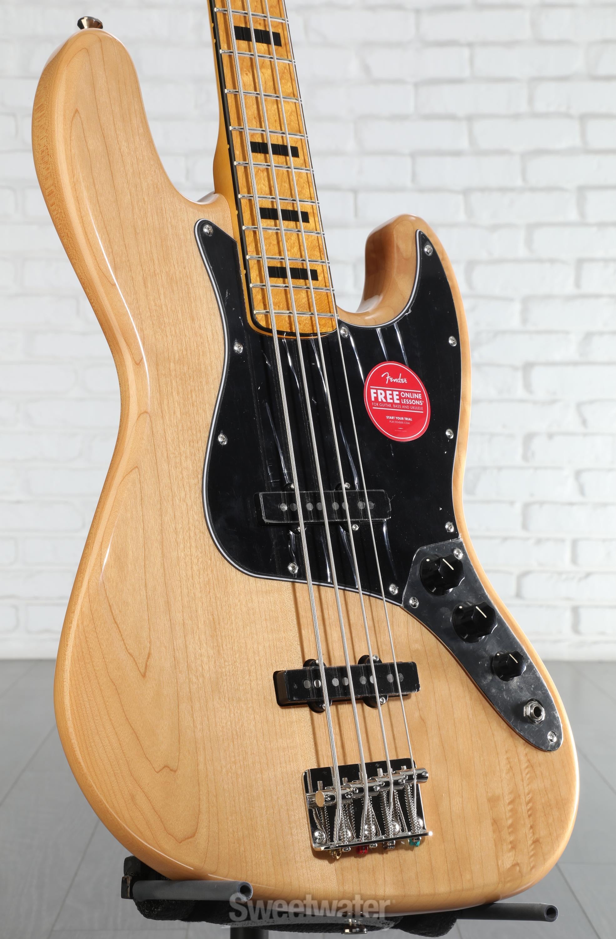 極美品✨ Squier Classic Vibe 70's Jazz Bass Squier Classic Vibe '70s Jazz Bass - Natural | Sweetwater