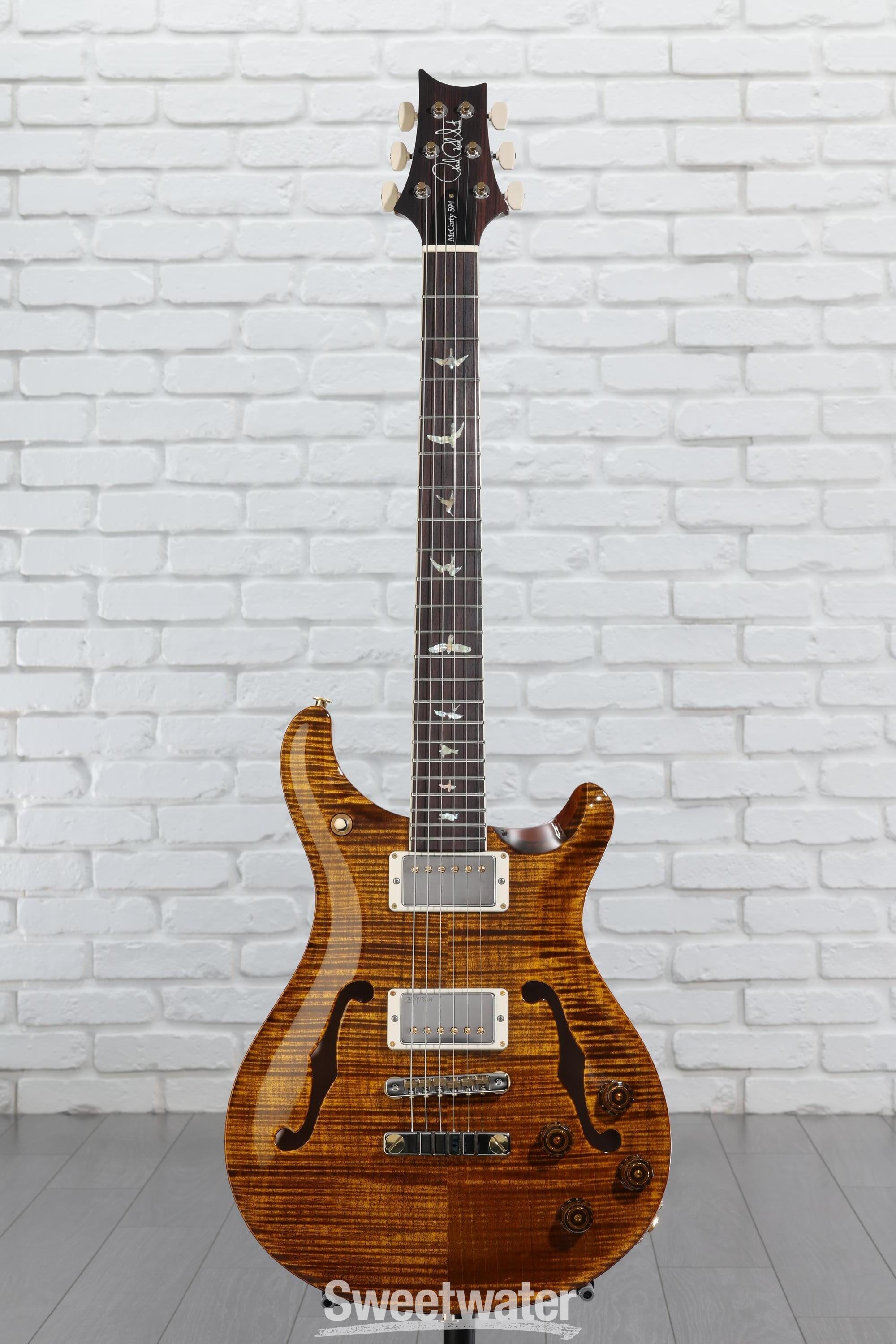 PRS McCarty 594 Hollowbody II 10-Top Electric Guitar - Black Gold