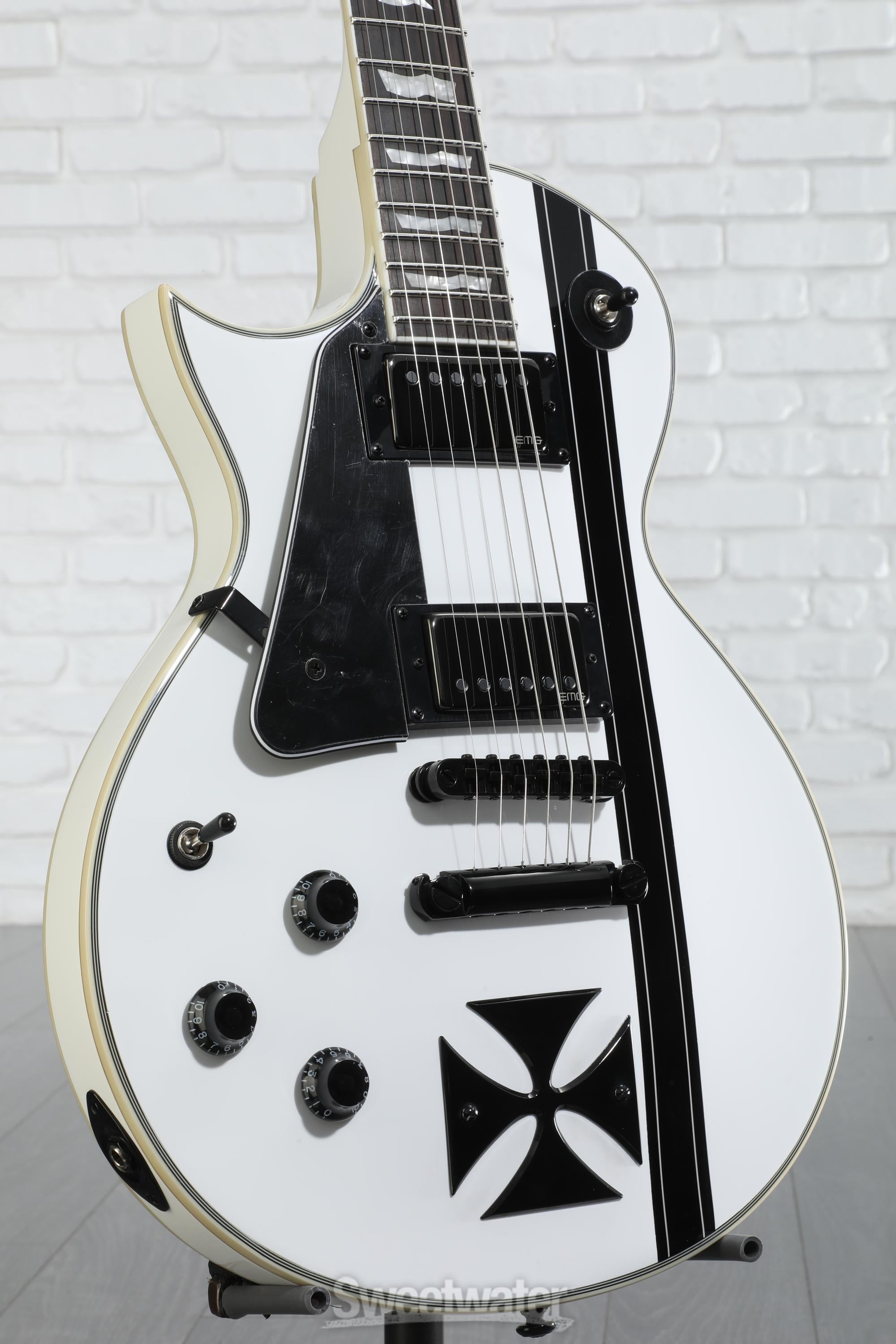 ESP LTD James Hetfield Iron Cross Left-Handed - Snow White