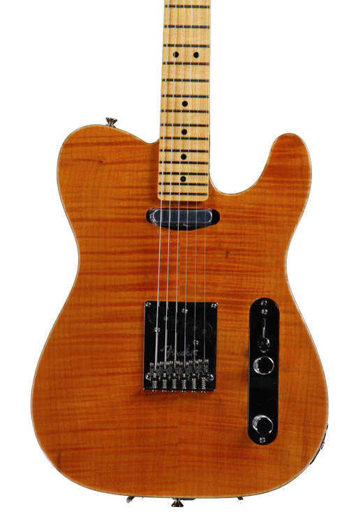 ギター Fender select telecaster Fender Select Carved Top Telecaster - Maple Amber | Sweetwater