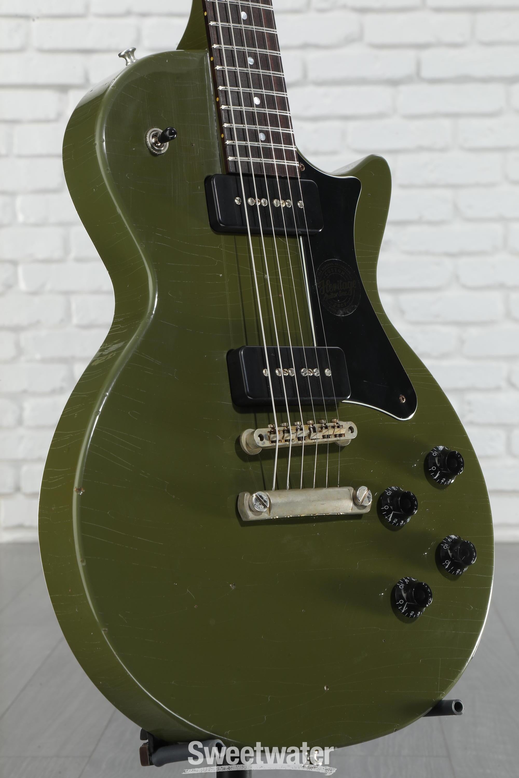 Heritage Custom Core Artisan Aged H-137 Electric Guitar - Olive