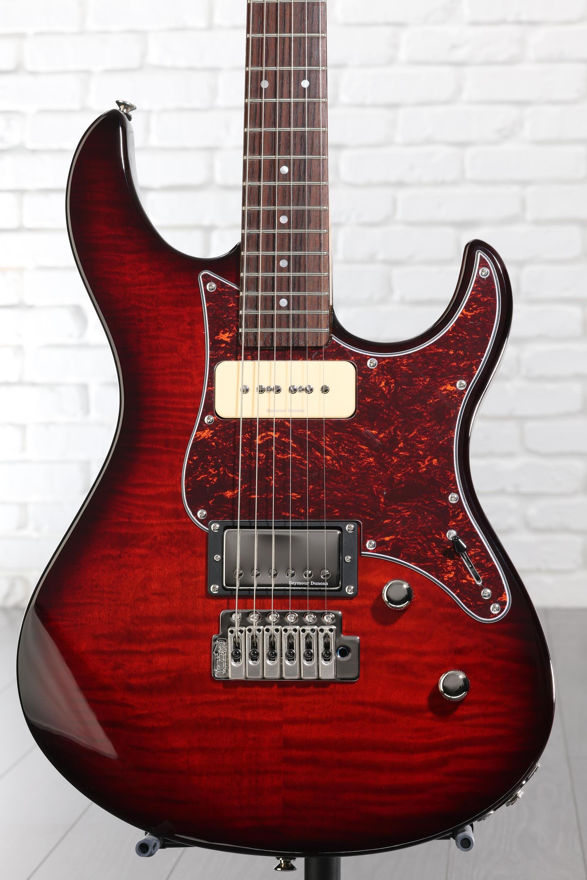 Yamaha PAC611VFM Pacifica Electric Guitar - Dark Red Burst