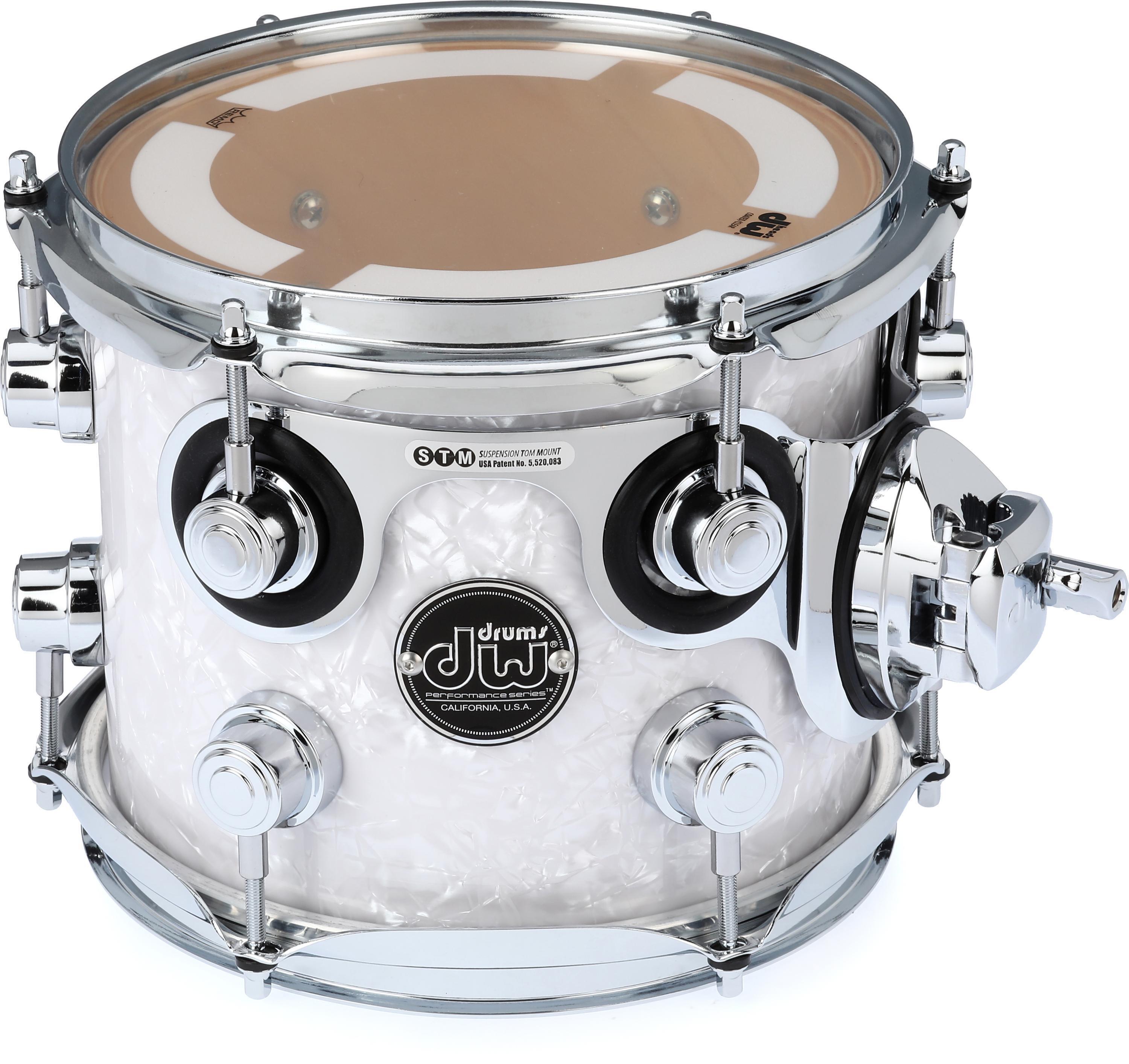 Photo of DW Performance Series Mounted Tom - 7 x 8 inch - White Marine FinishPly