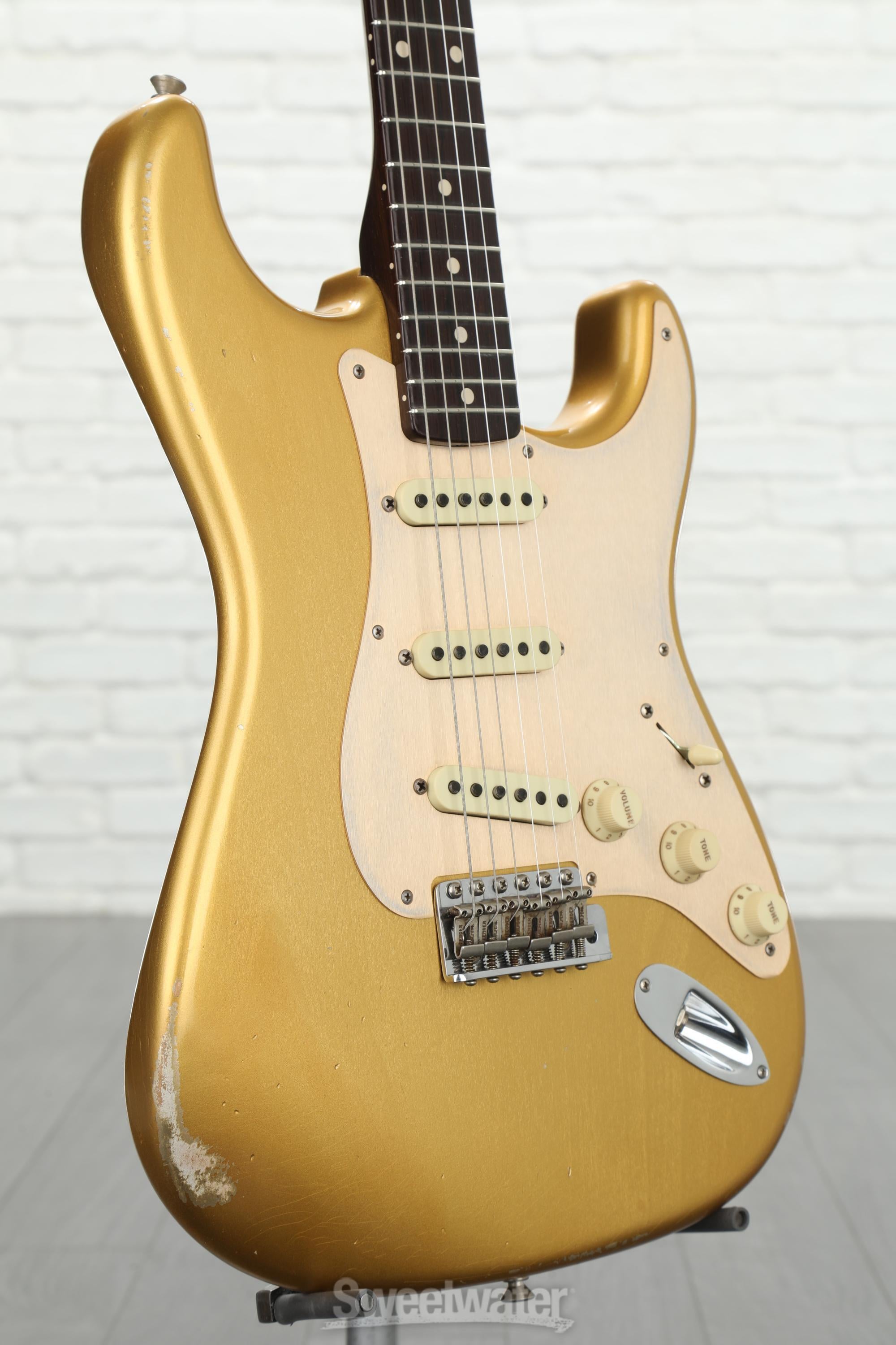 Fender Custom Shop Masterbuilt Dennis Galuszka Fat 50's Stratocaster - Aged  Aztec Gold w/ Brazilian Rosewood Neck