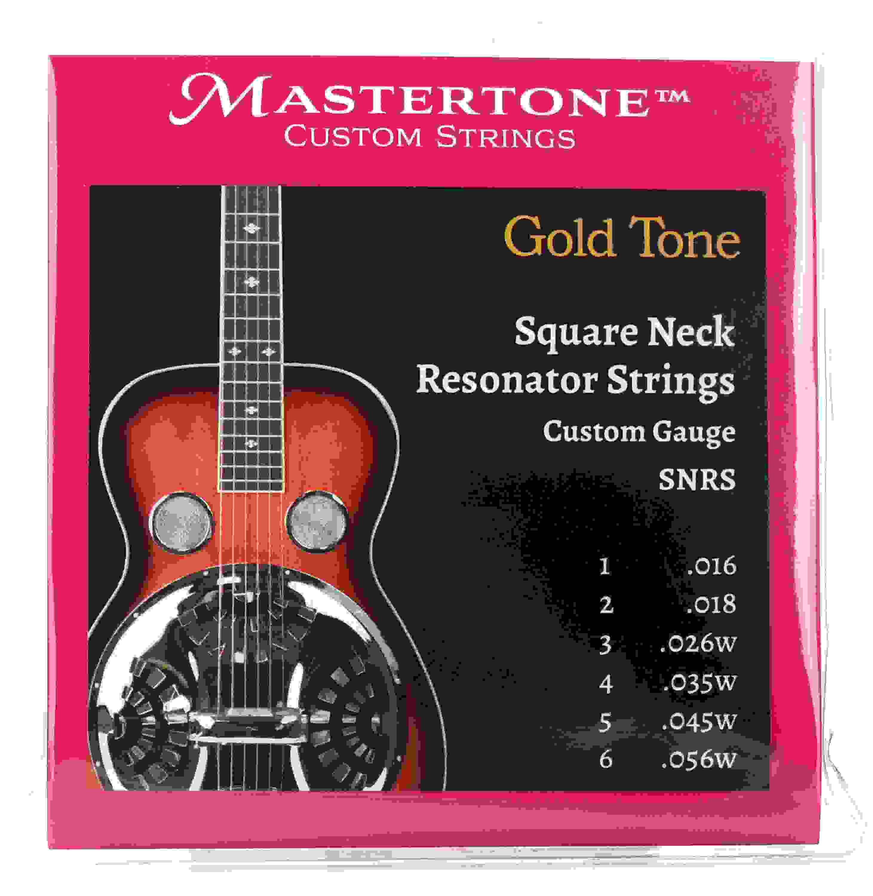 Gold Tone SNRS Bronze Squareneck Resonator String Set .016.056 Custom Gauge Sweetwater