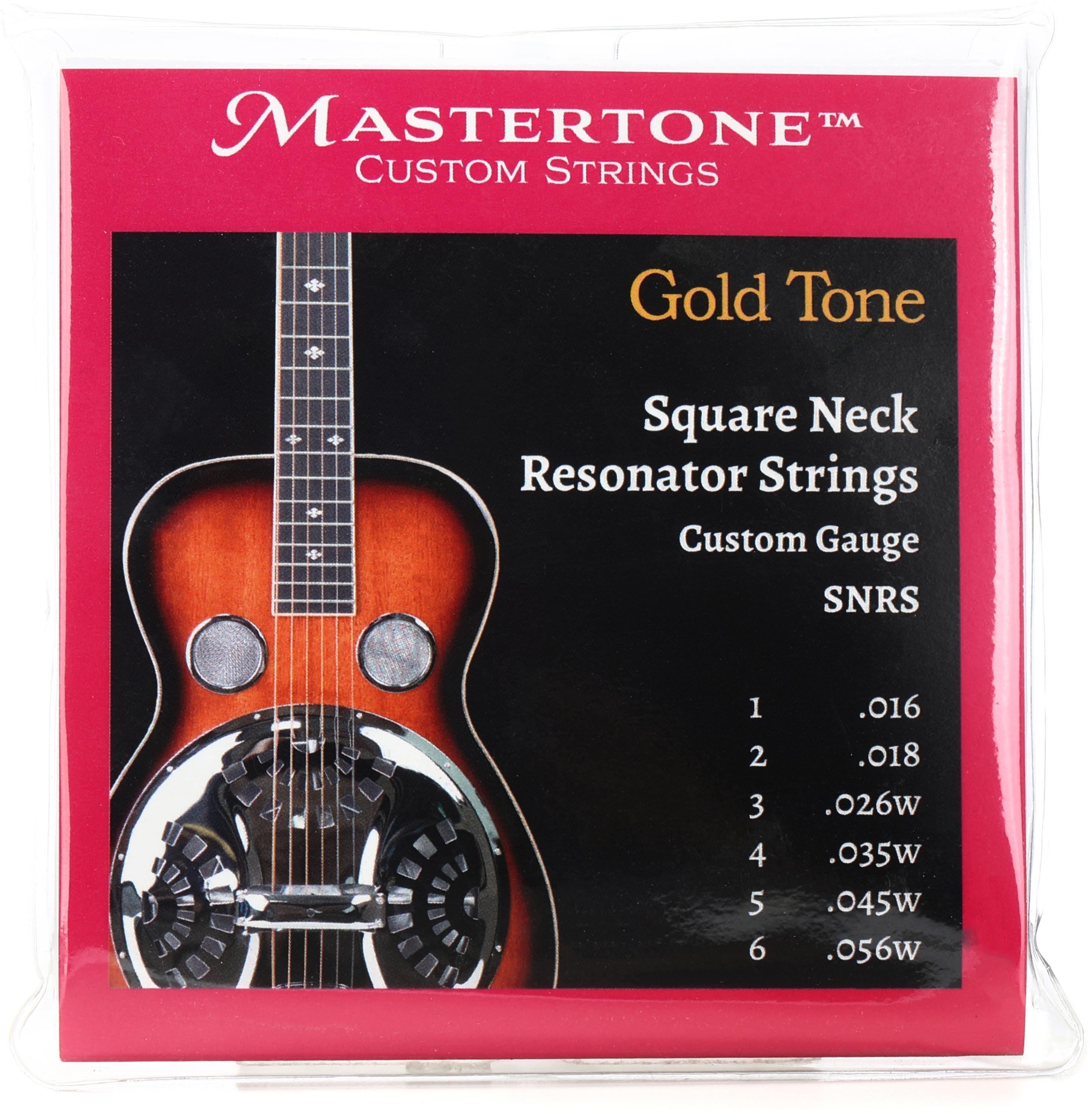 Gold Tone SNRS Bronze Squareneck Resonator String Set- .016-.056 Custom ...