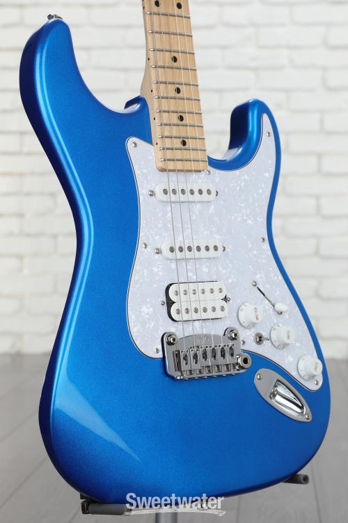 G&L Fullerton Deluxe Legacy HSS Electric Guitar - Electric Blue