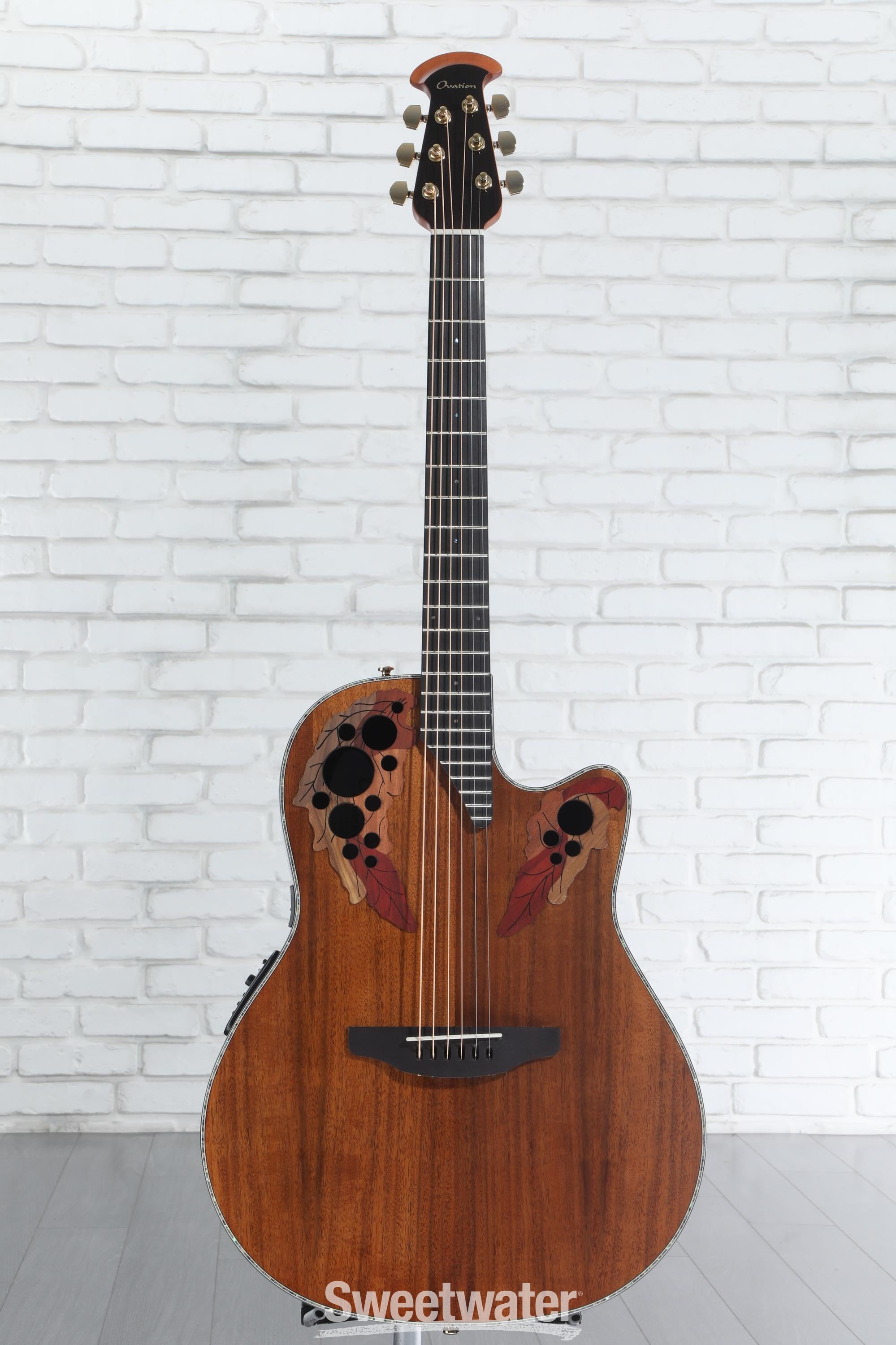 Ovation Celebrity Elite Plus CE44P-FKOA Mid-Depth Acoustic-Electric Guitar  - Natural Koa