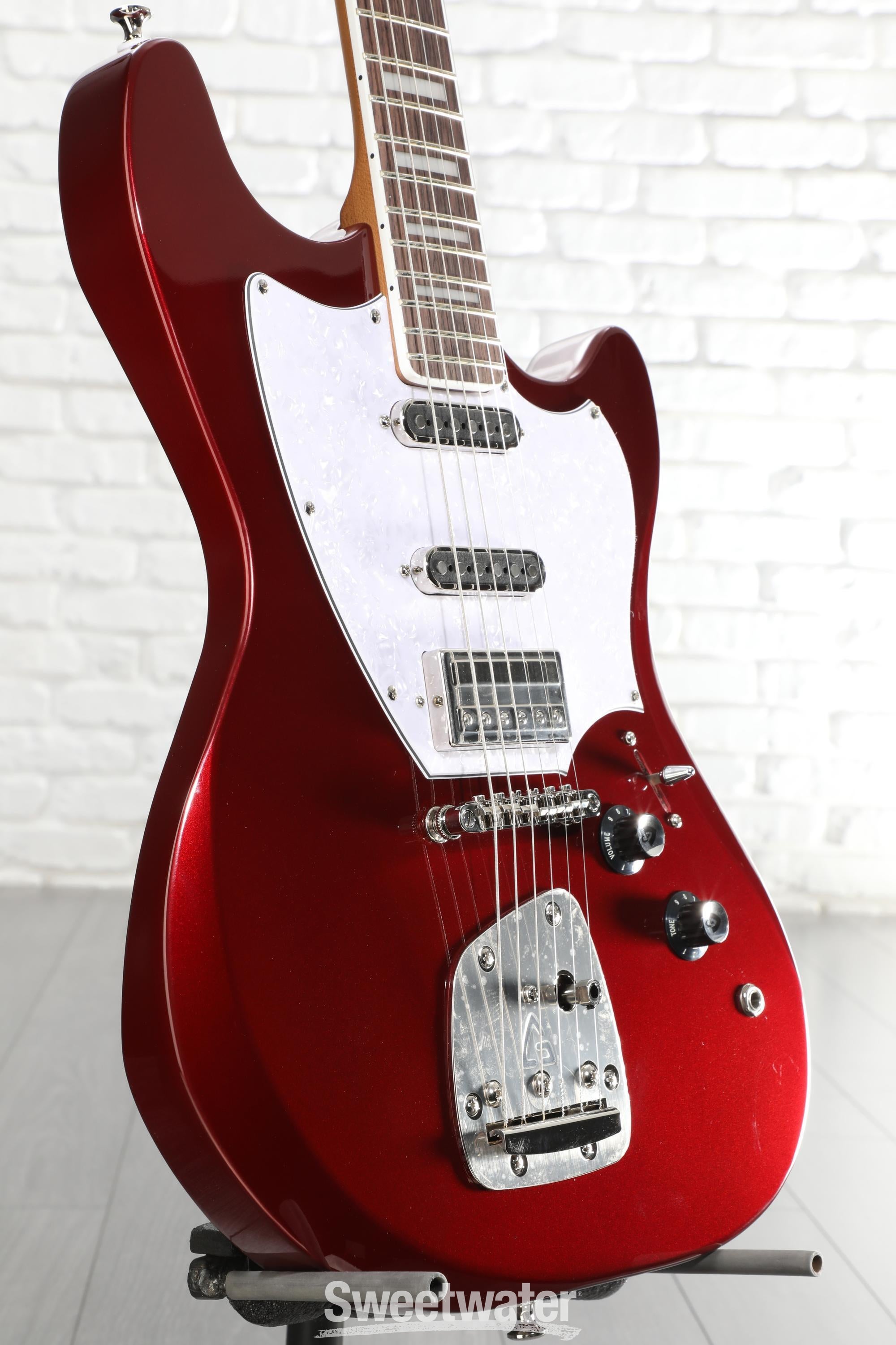 Photo of Guild Surfliner Deluxe Solidbody Electric Guitar - Scarlett Red Metallic