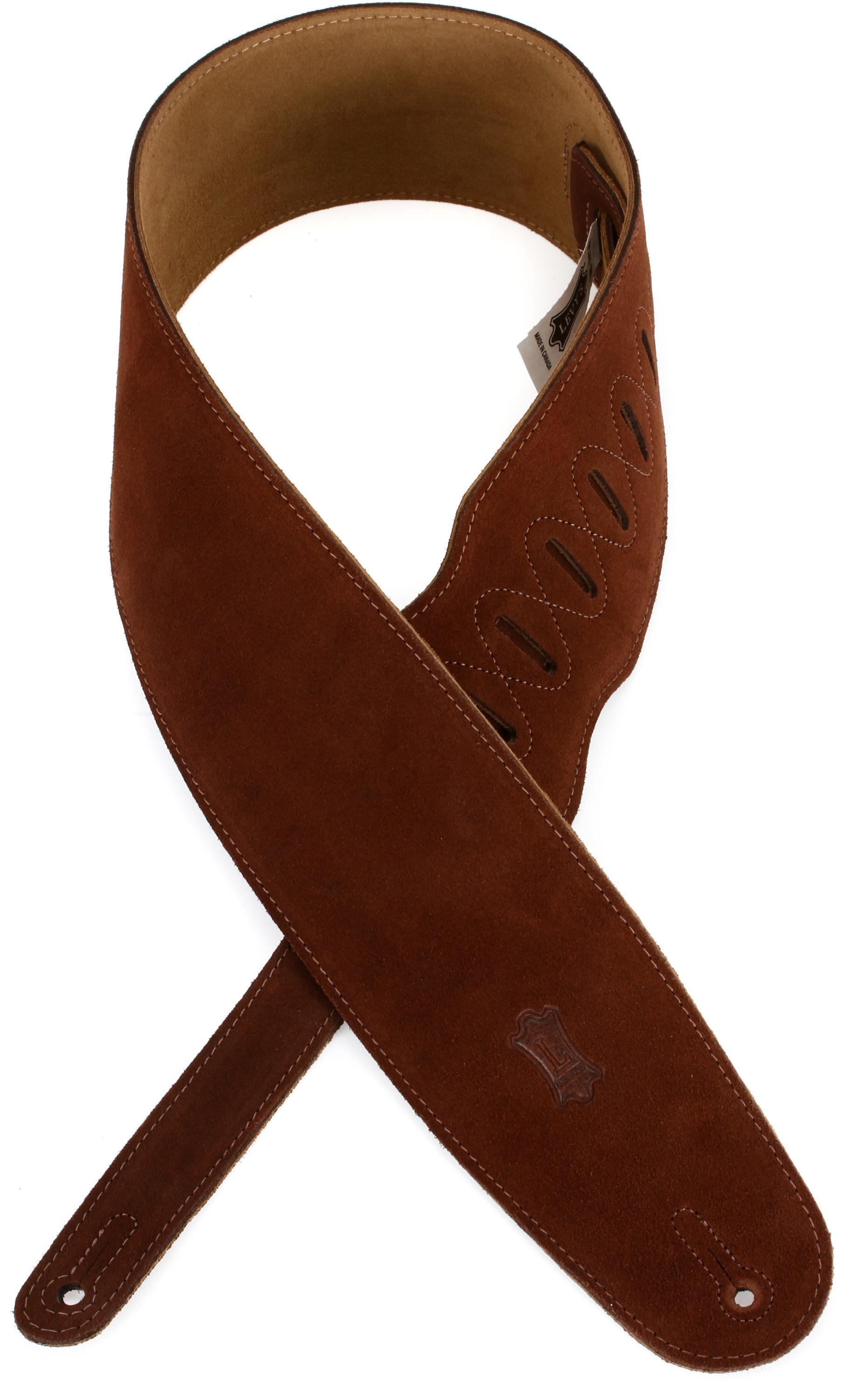 Photo of Levy's MS4 Suede Bass Strap - Brown
