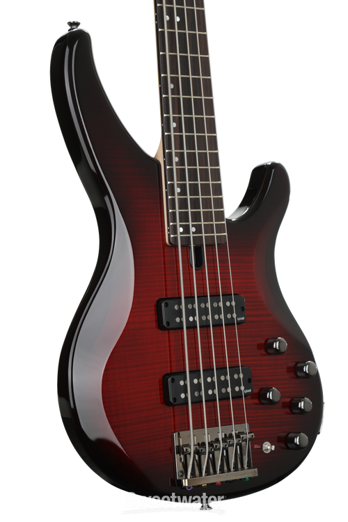 Yamaha TRBX605FM 5-string Bass Guitar - Dark Red Burst